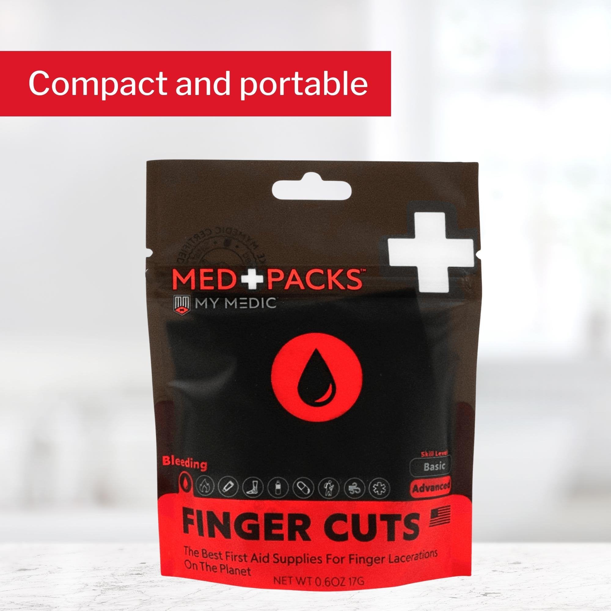 My Medic Med Packs First Aid Kit for Finger Cuts – Emergency Supplies in Portable Pouch (1 Unit)