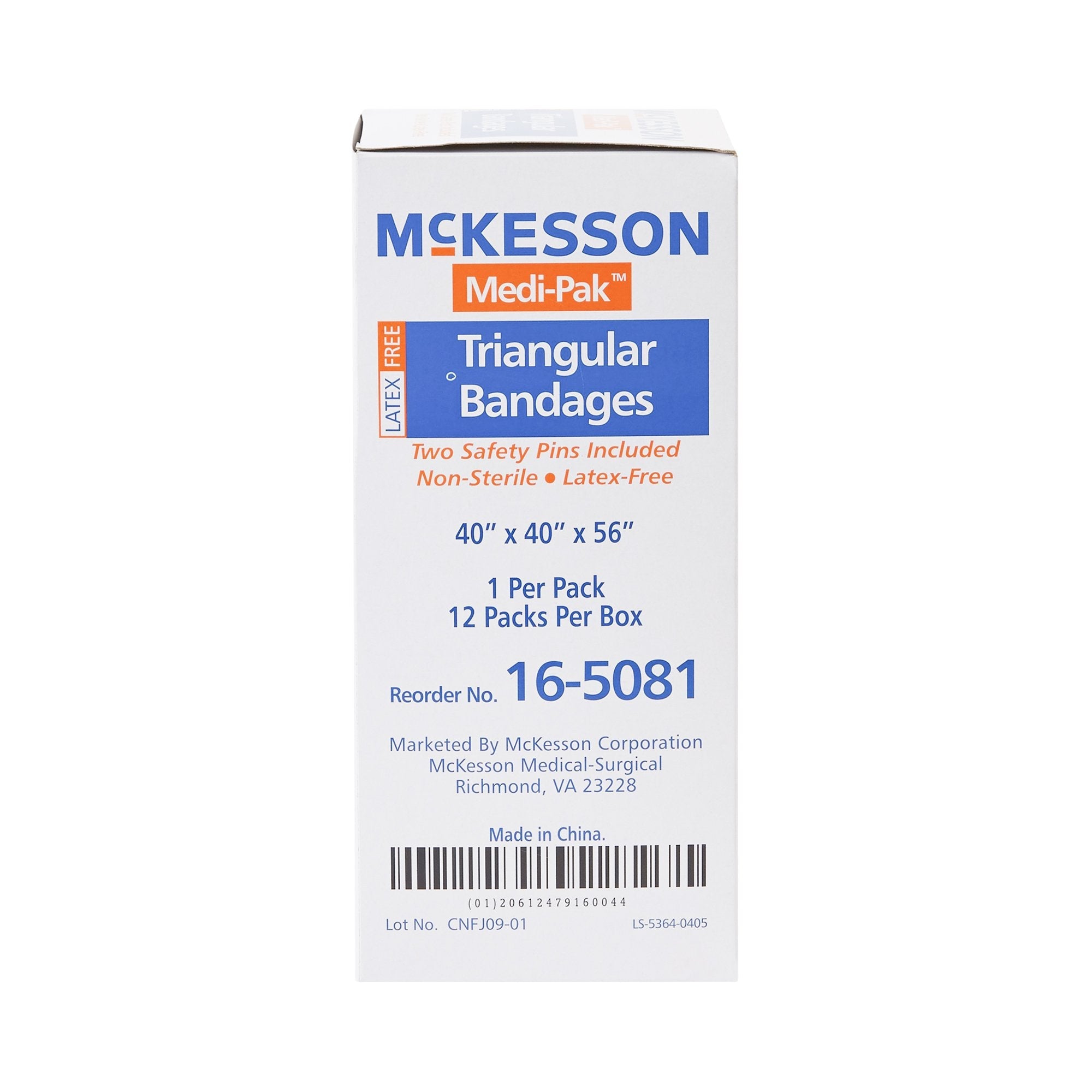 McKesson Triangular Bandage, 40 x 40 x 56 Inch (12 Units)