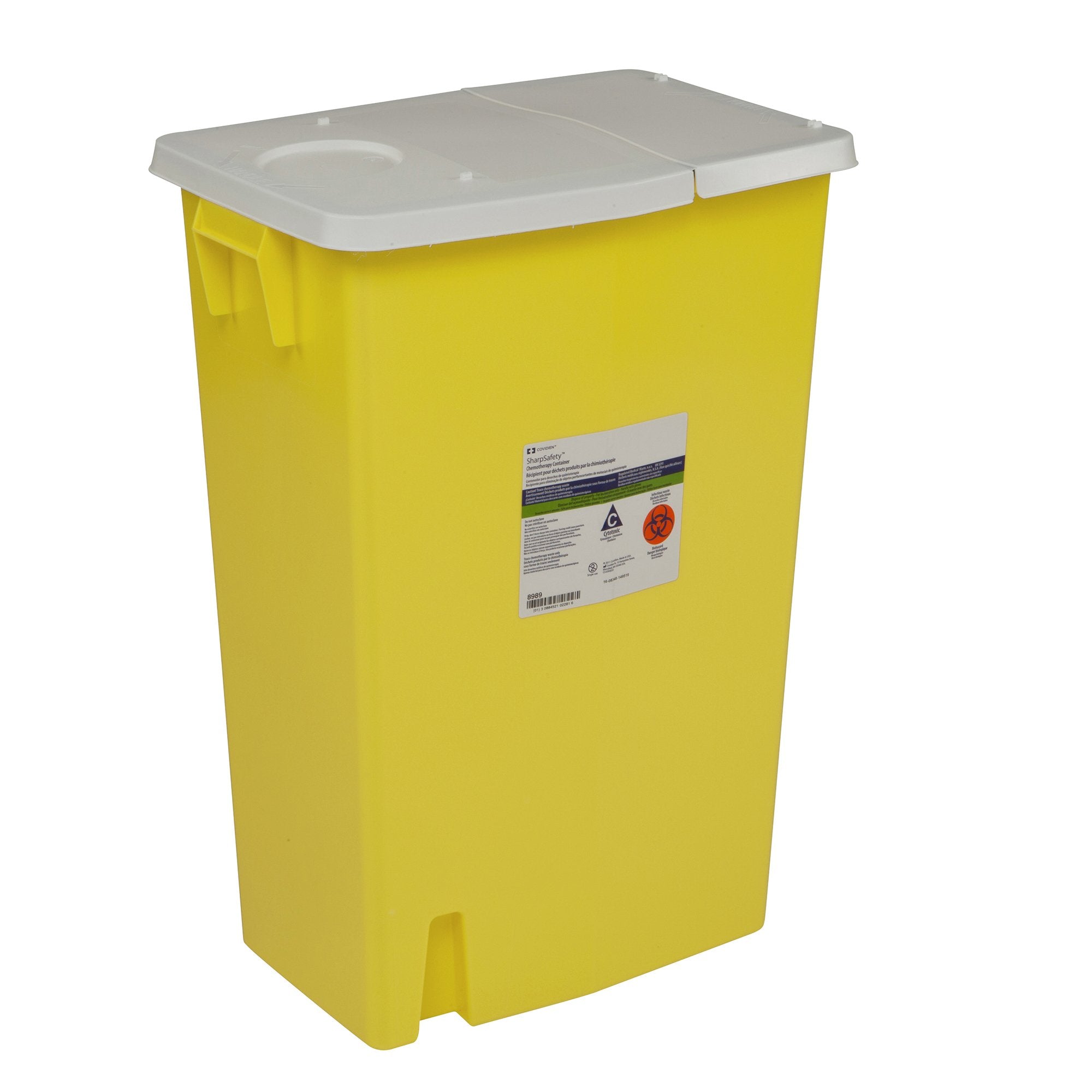 SharpSafety™ Chemotherapy Waste Container, 18 Gallon, 26 x 18¼ x 12¾ Inch (5 Units)