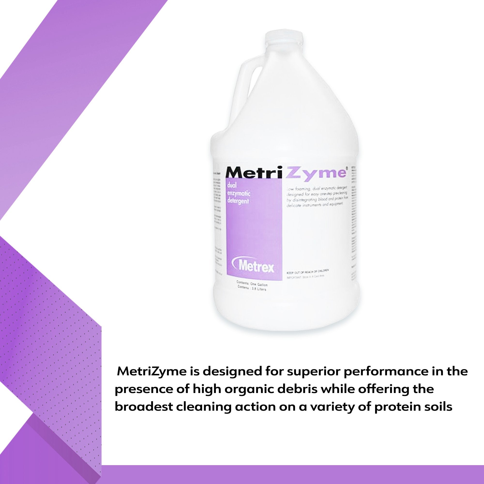 MetriZyme® Dual Enzymatic Instrument Detergent, 1 gal Jug (1 Unit)