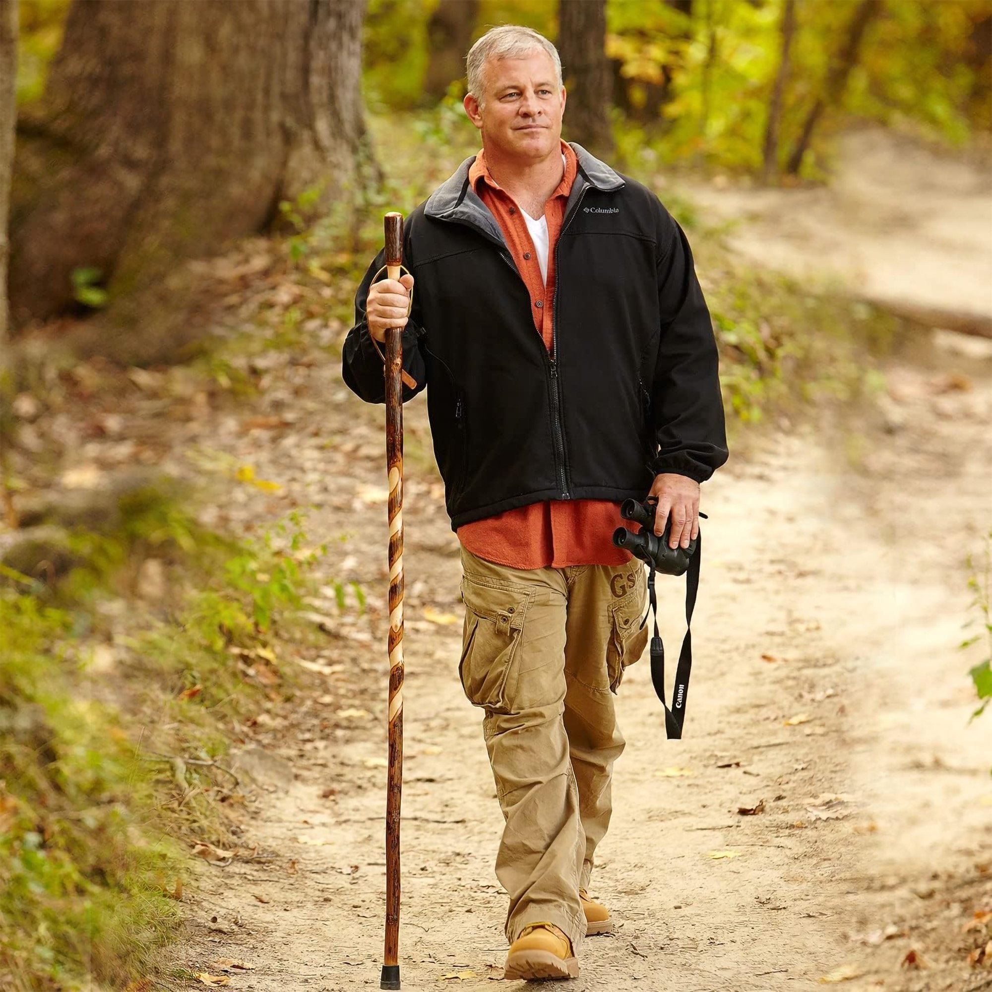 Brazos™ Twisted Hickory Rustic Walking Stick, 55-Inch Height (1 Unit)