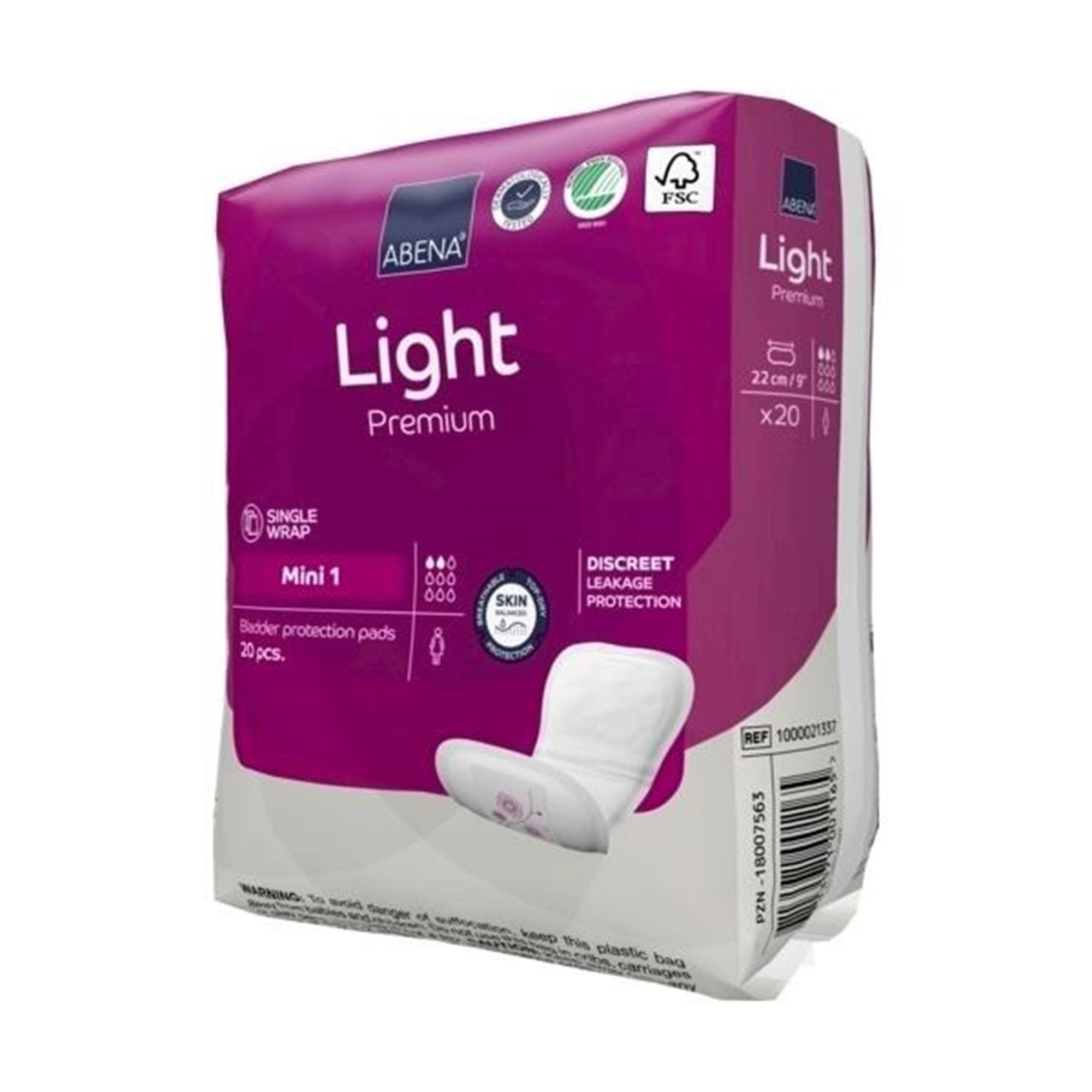 Abena® Light Premium Bladder Protection Pads, Mini 1 (20 Units)