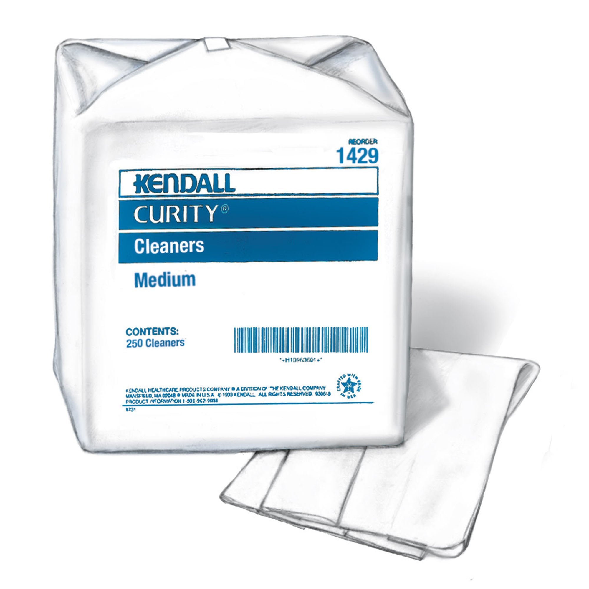 Curity™ Nonwoven White Washcloth, 7-1/2 x 13-1/2 Inch (250 Units)