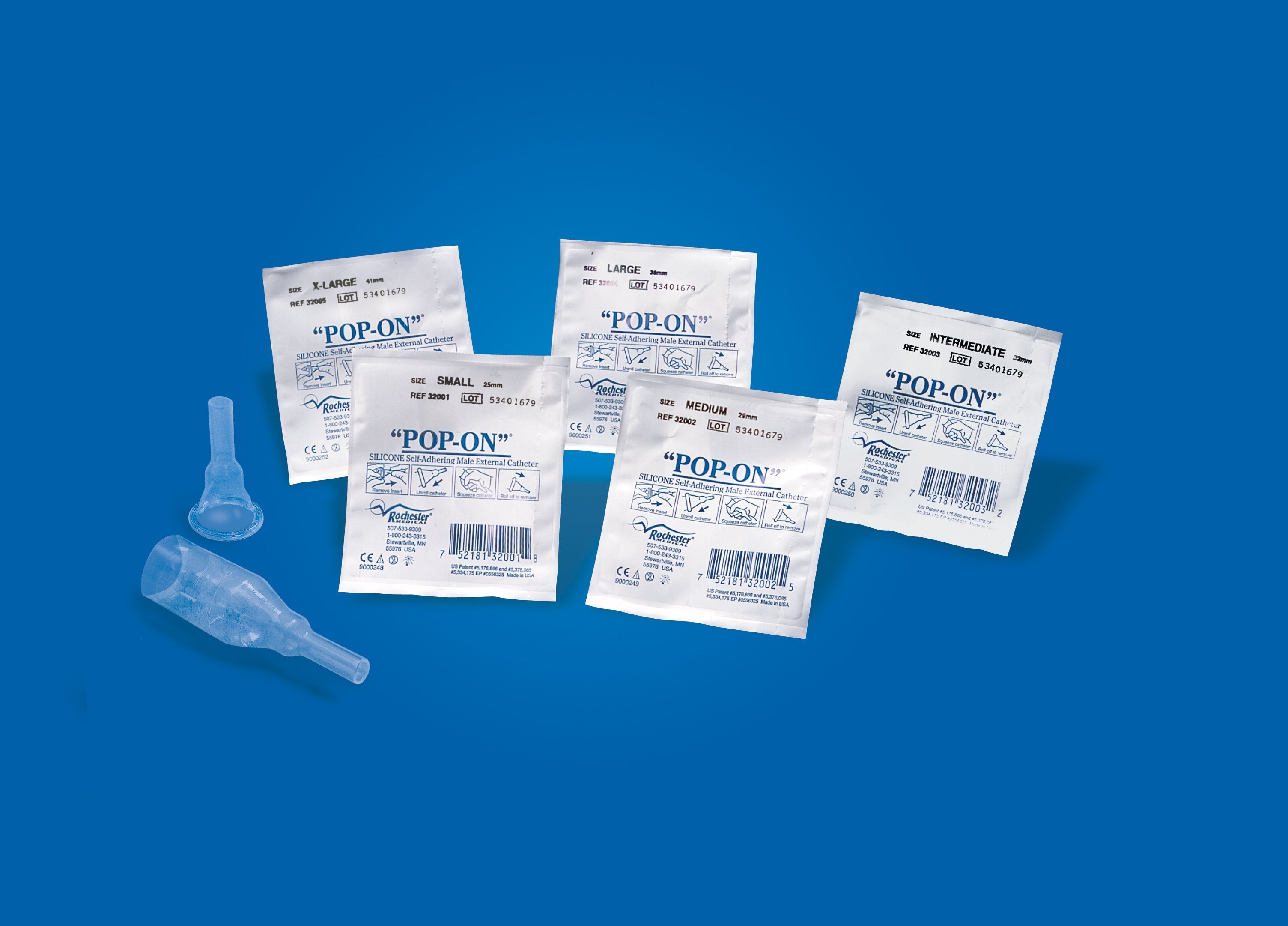 Pop-On® Male External Catheter, Medium (100 Units)