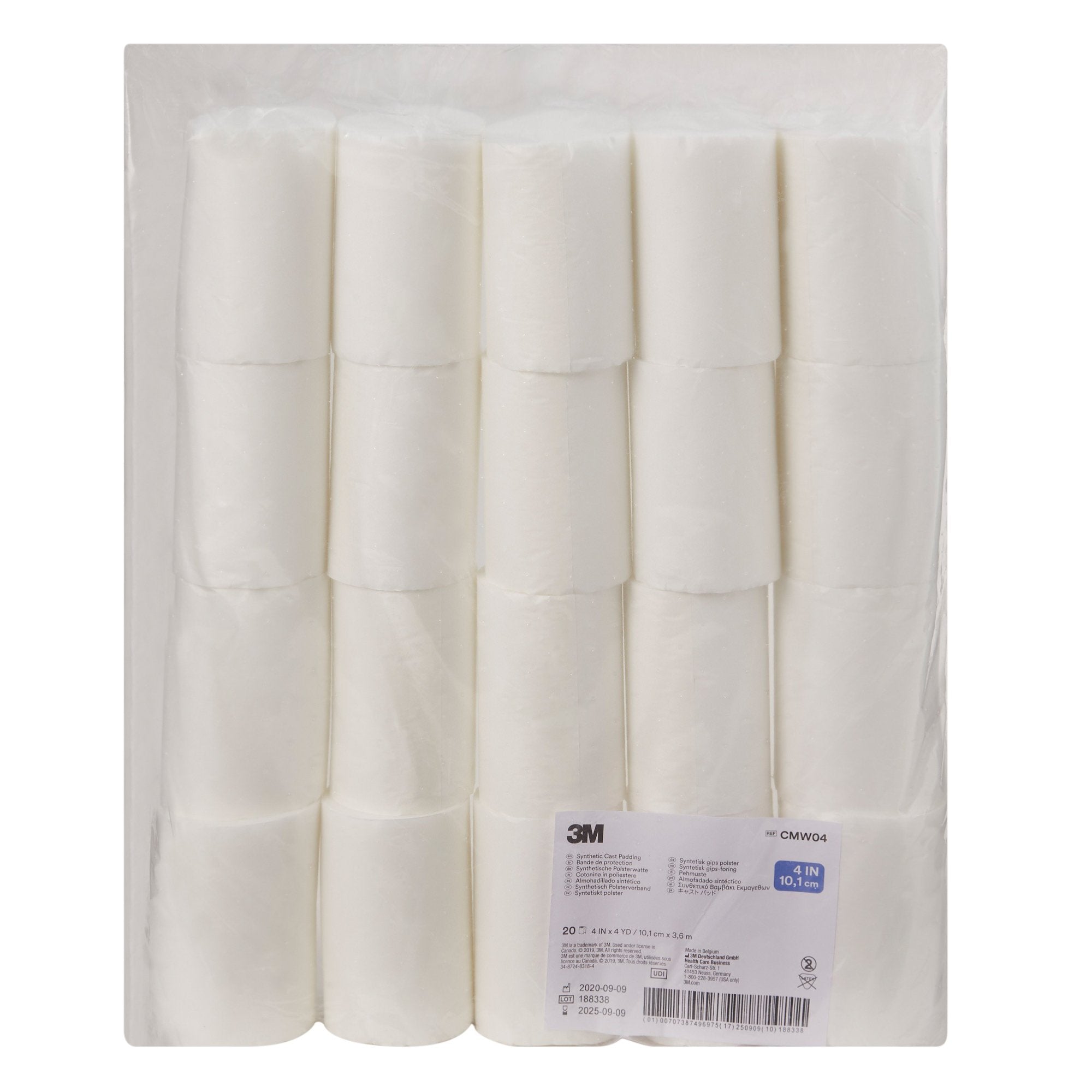 3M™ White Polyester Undercast Cast Padding, 4 Inch x 4 Yard (20 Units)