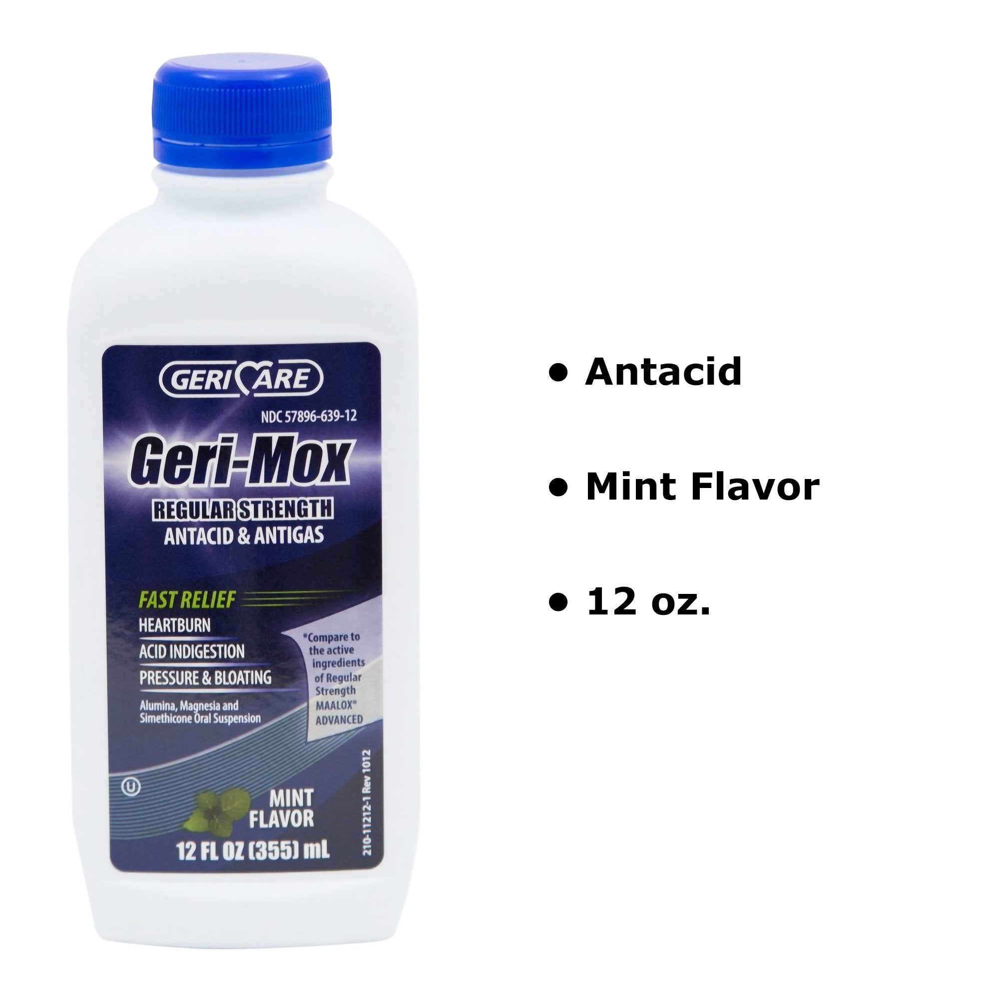 Geri-Care® Geri-Mox Aluminum Hydroxide / Magnesium Hydroxide Antacid (12 Units)