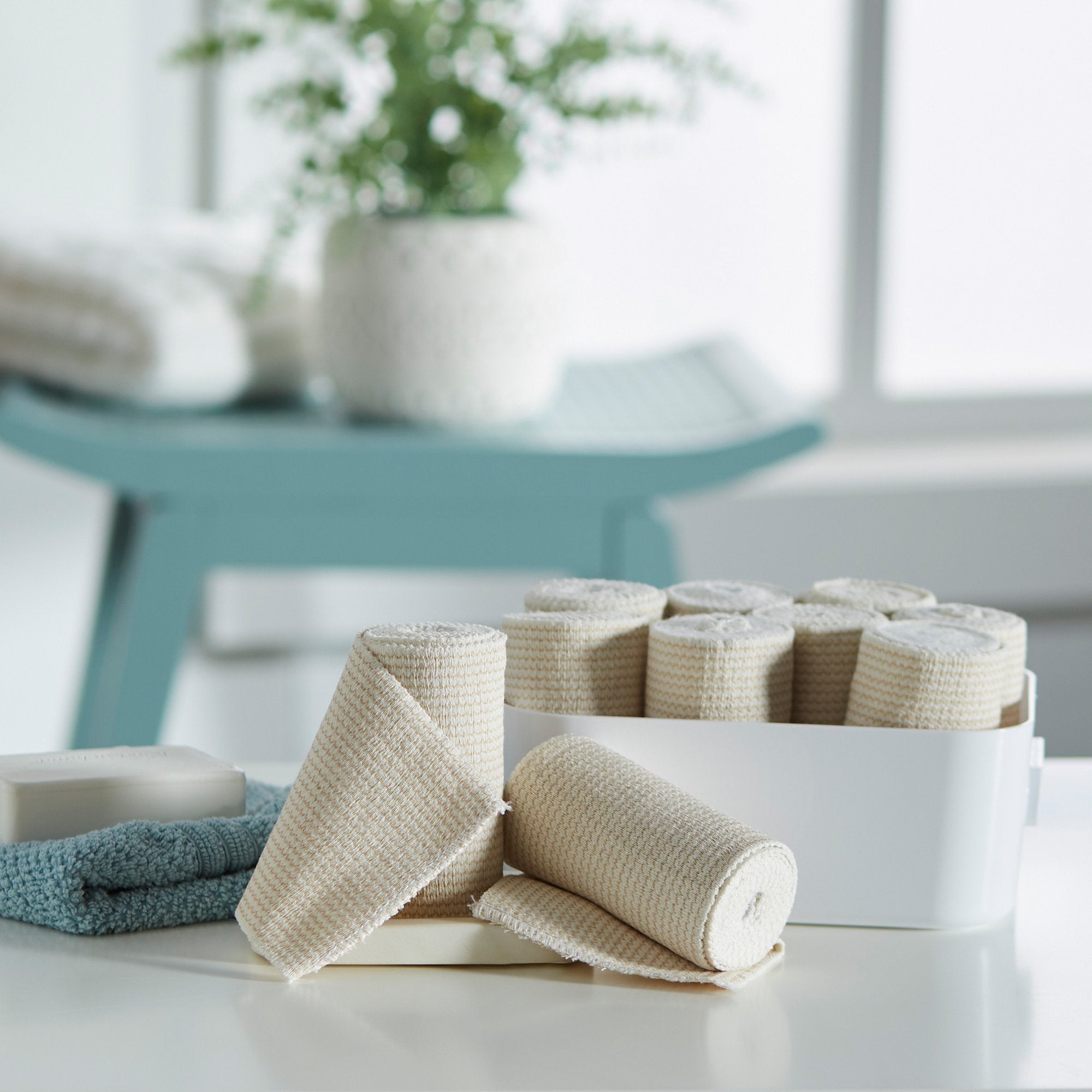 McKesson Elastic Bandage 4"x5yd Hook and Loop Closure - Compression Support