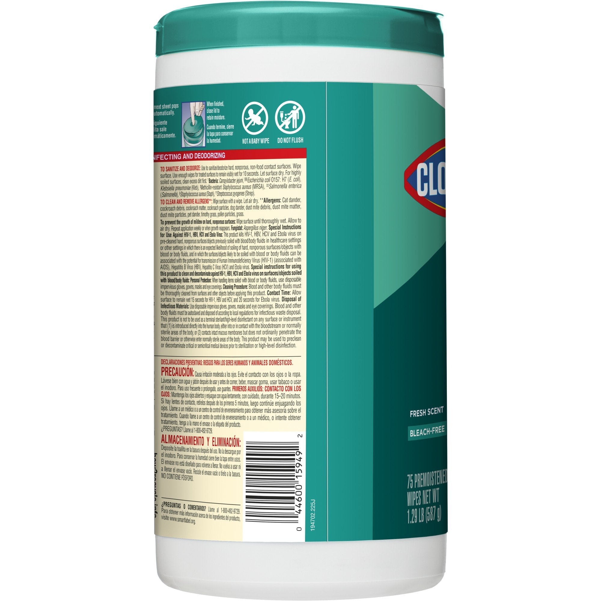 Clorox® Surface Disinfectant Wipes (75 Units)