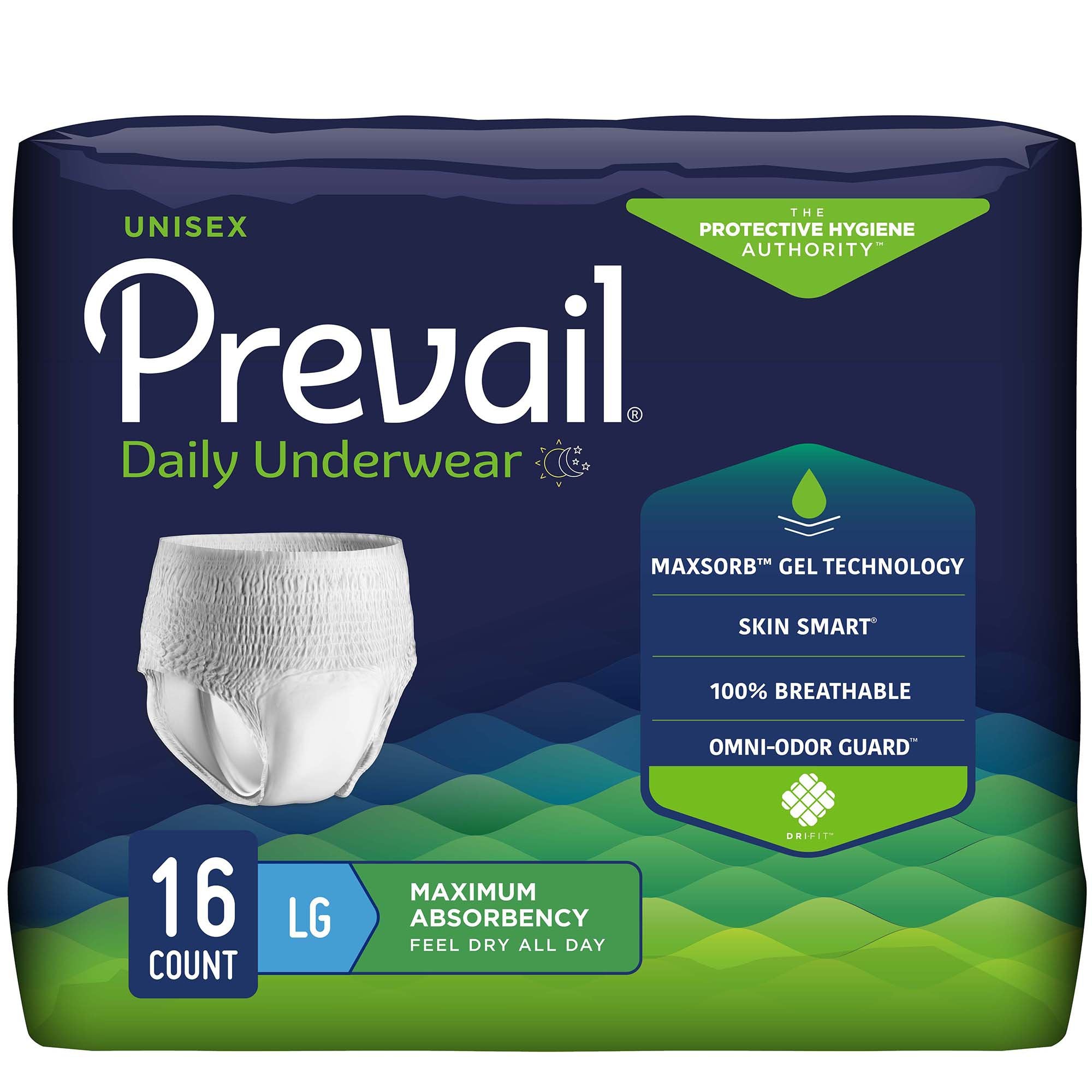 Prevail® Max Absorbency Underwear, Large - Comfort & Protection