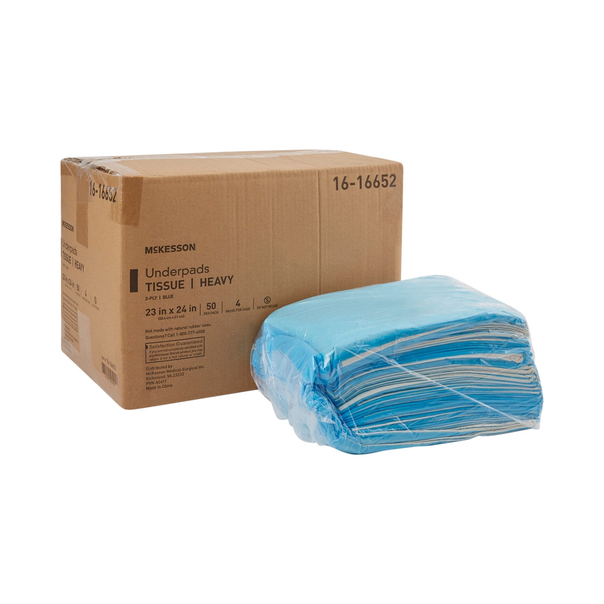 McKesson Procedure Underpad, 23 x 24 Inch (200 Units)