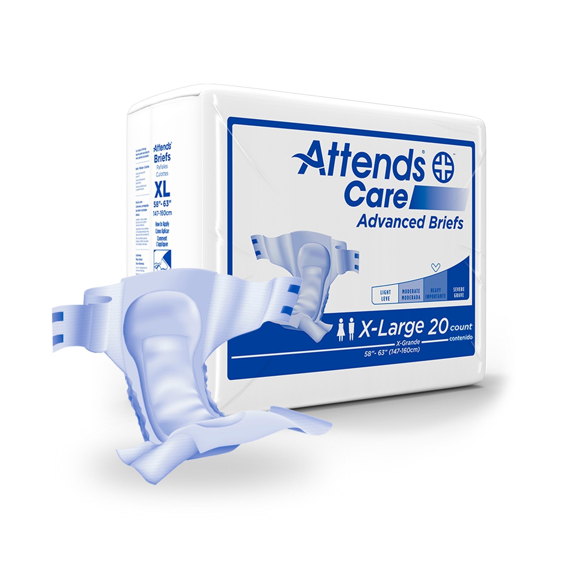 Attends® DermaDry™ Plus Incontinence Brief, Extra Large (20 Units)