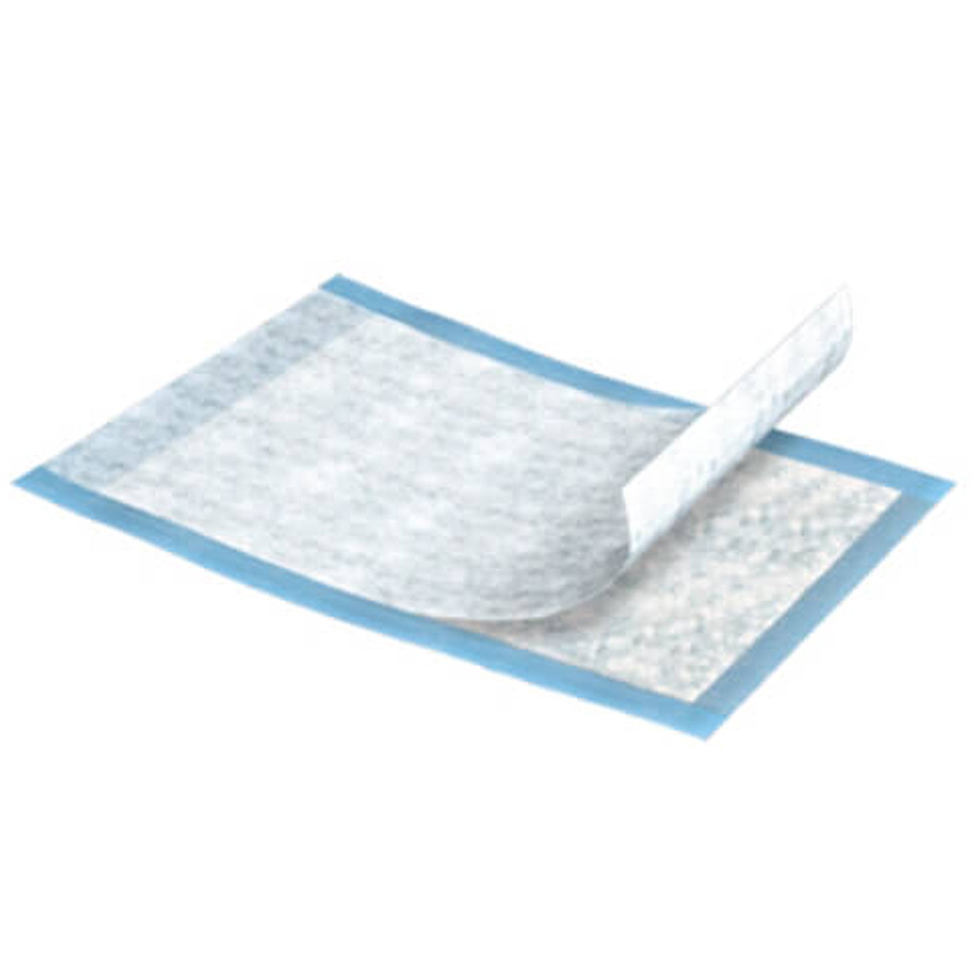 TENA Regular Underpads, Light Absorbency, Blue, Disposable, Latex-Free, 23 X 24 Inch (200 Units)