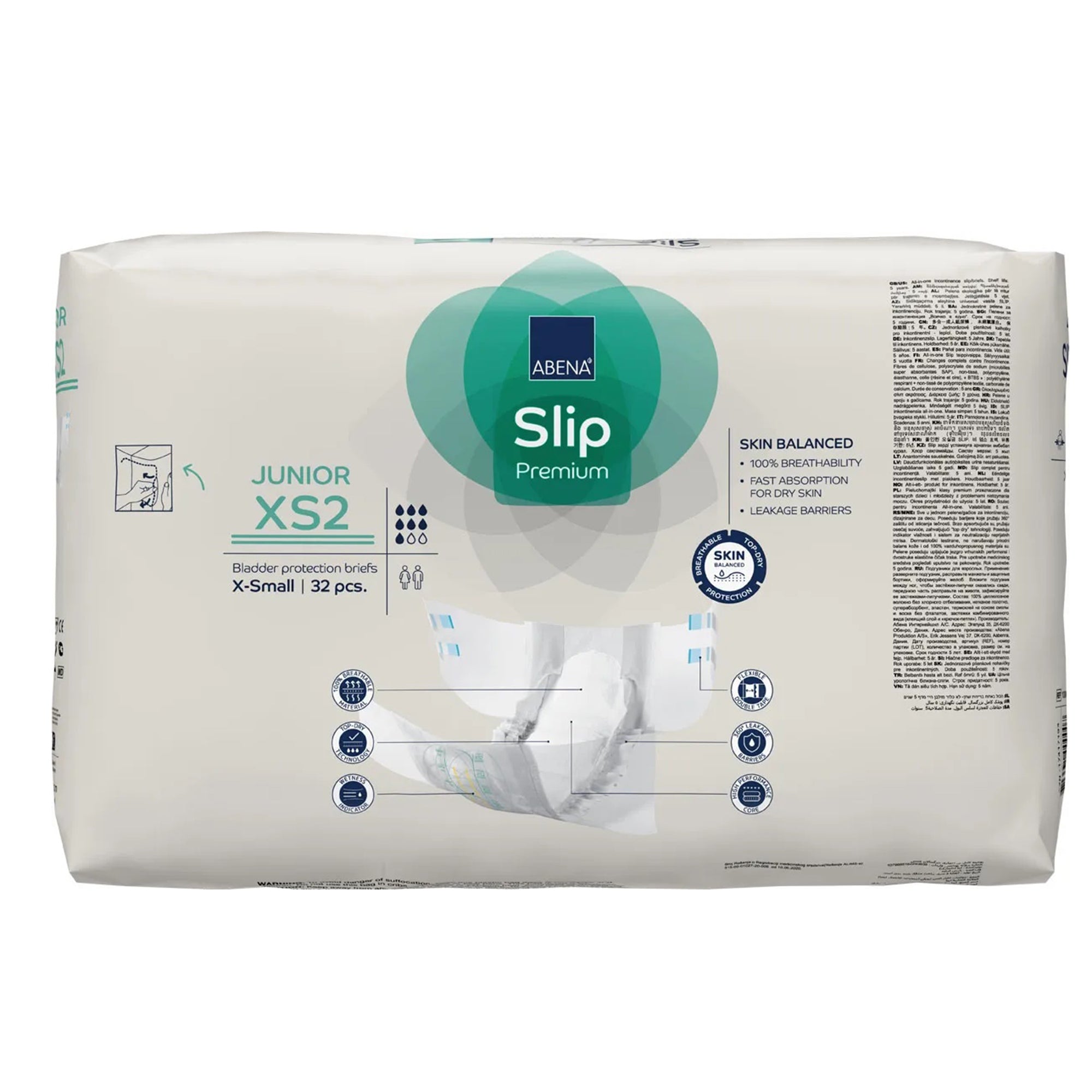 Abena® Slip Premium Junior XS2 - Extra Small Incontinence Briefs (32 Pack)