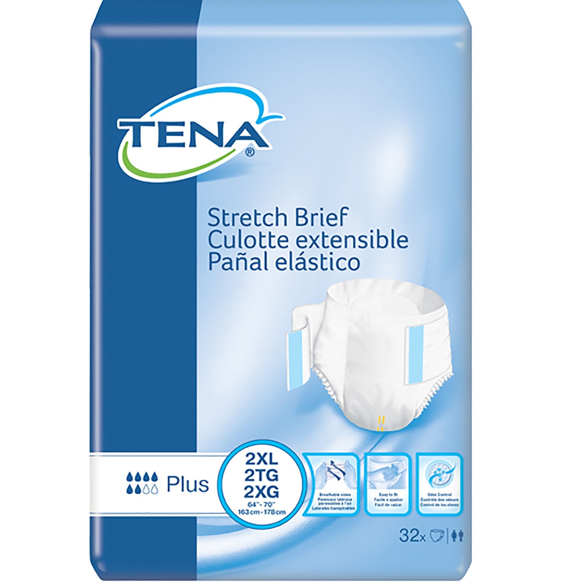 Tena® Stretch™ Plus Incontinence Brief, Extra Extra Large (32 Units)