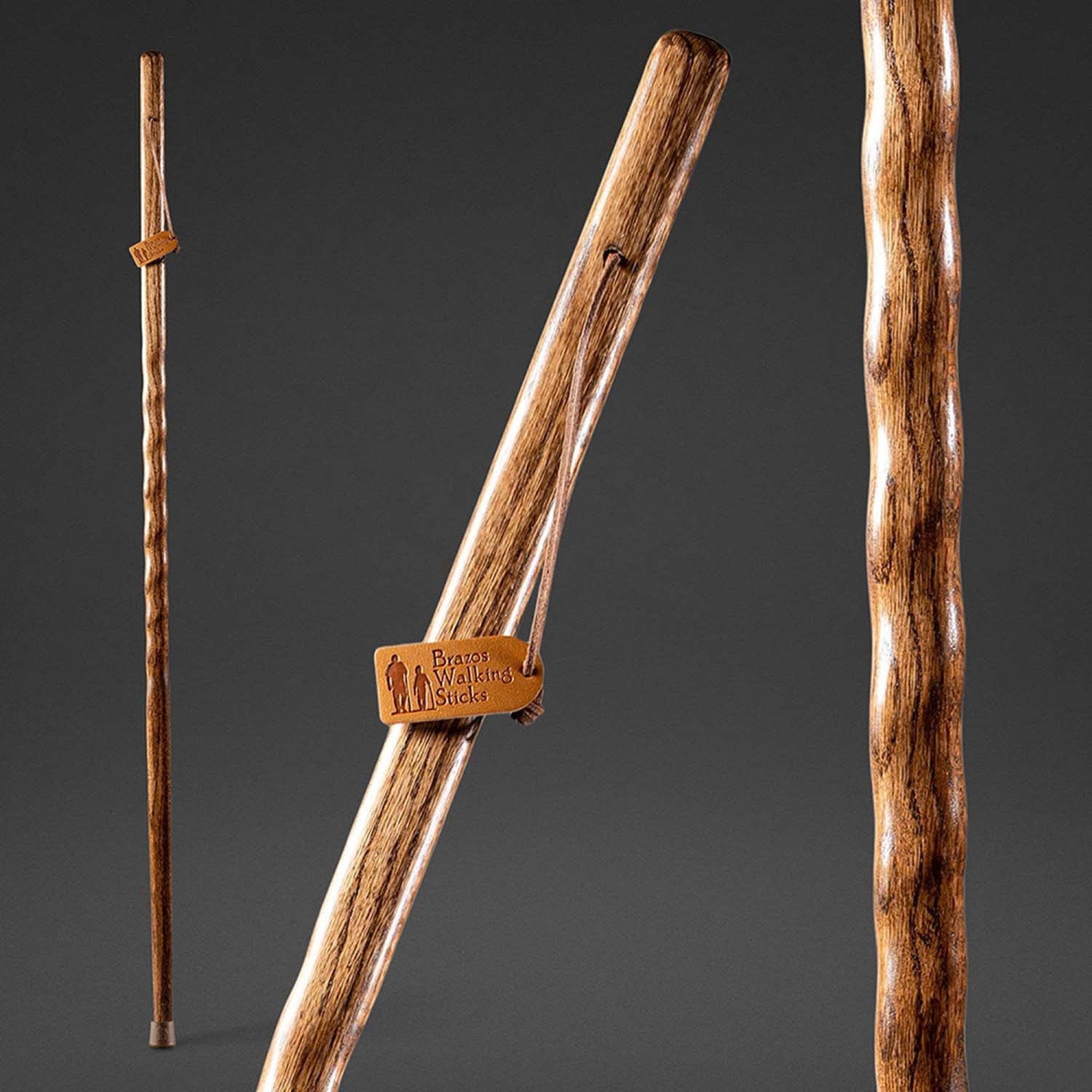 Brazos™ Twisted Oak Backpacker Handcrafted Walking Stick, 55-Inch, Brown (1 Unit)