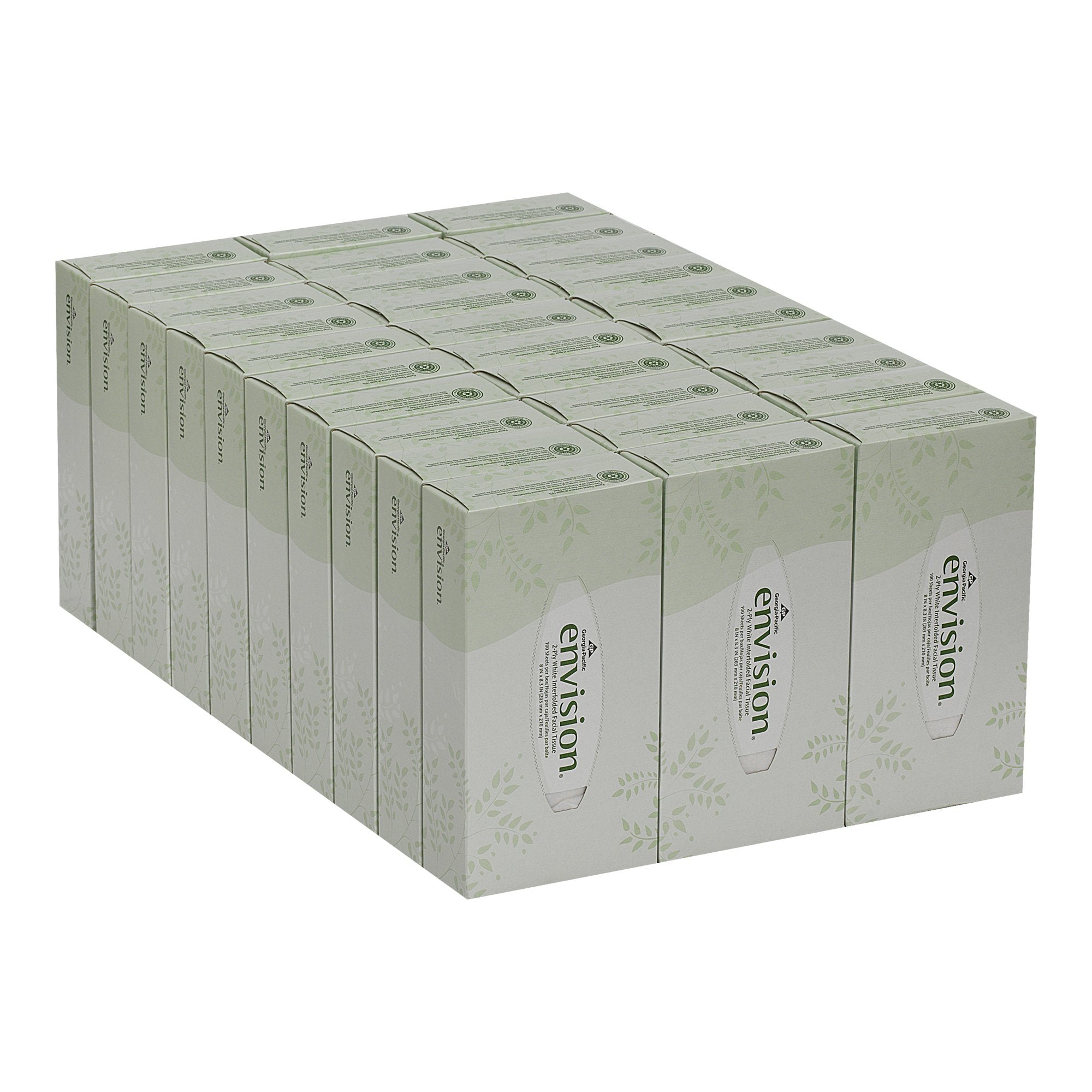 Envision Facial Tissue White 8 X 8-3/10 Inch (1 Unit)