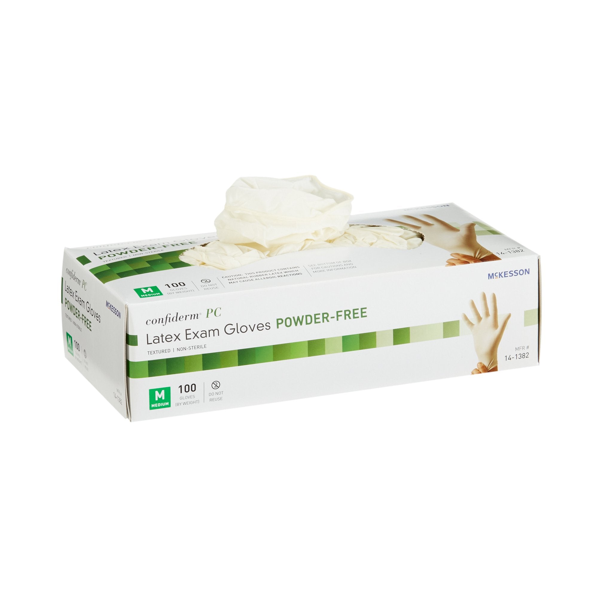 McKesson Confiderm® Latex Exam Glove, Medium, Ivory (100 Units)