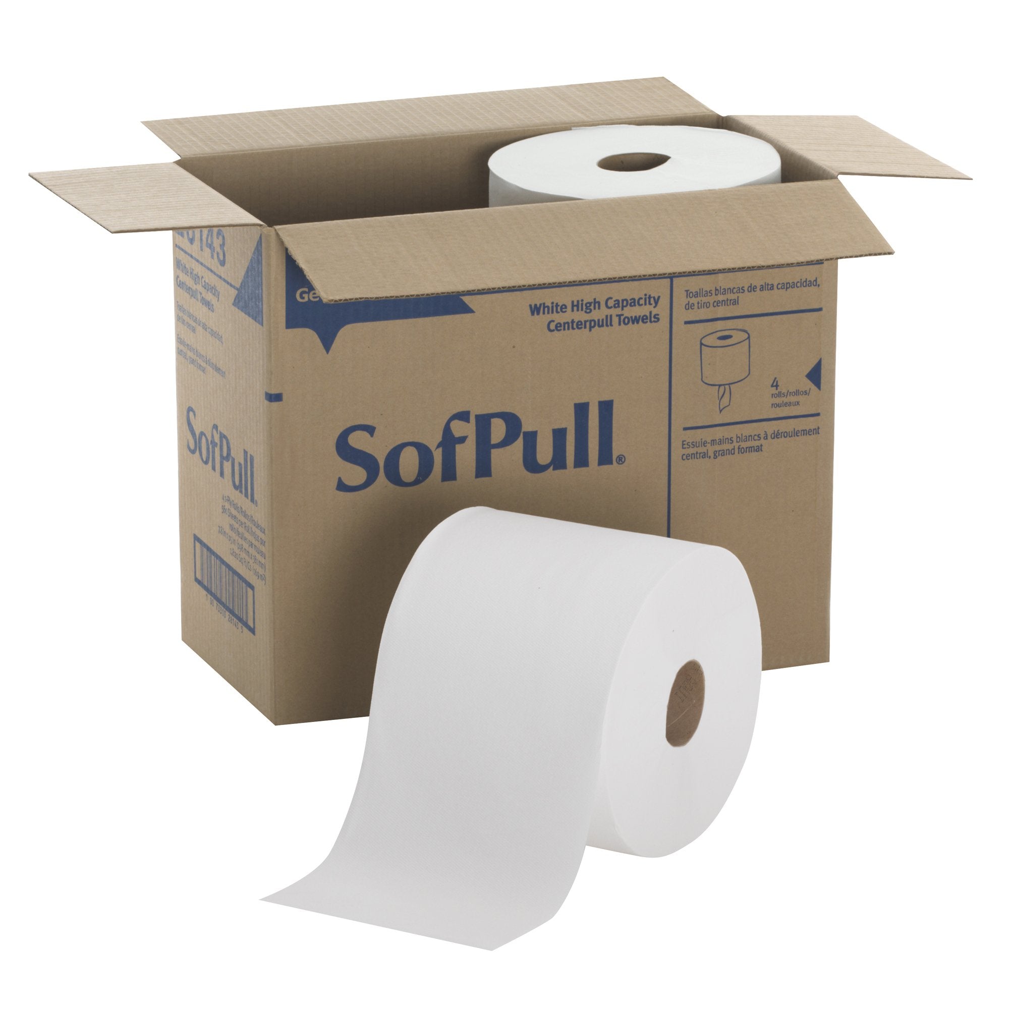 SofPull® White Paper Towel, 8,400 Feet, 4 Rolls per Case (4 Units)