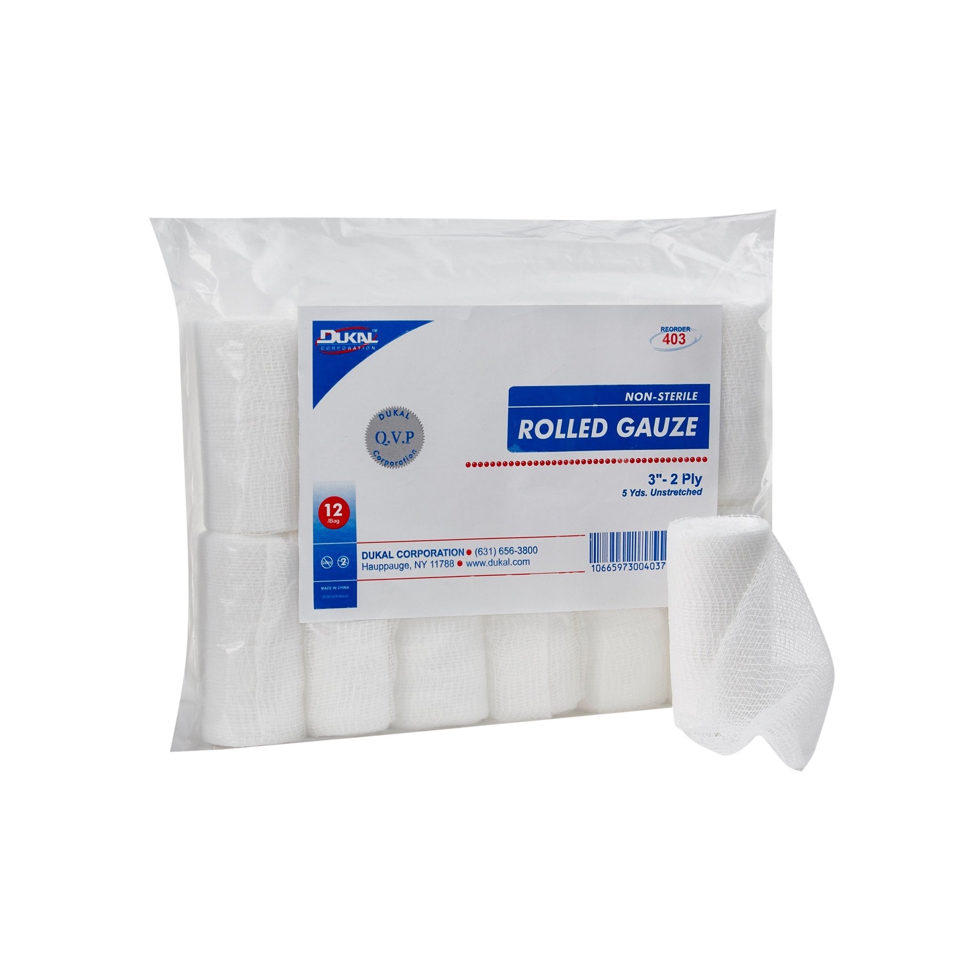 Dukal™ Conforming Bandage, 3 Inch x 5 Yard (12 Units)