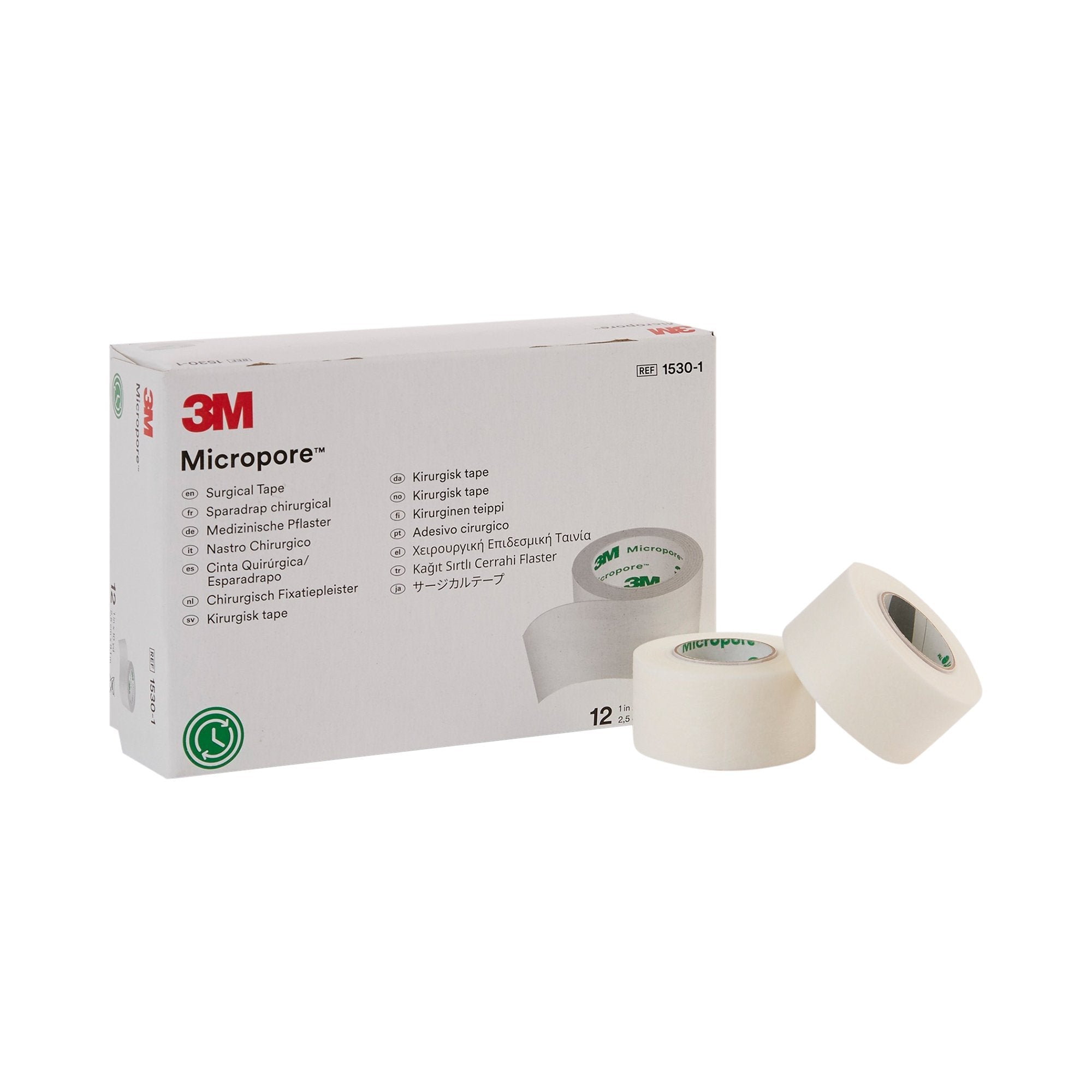 3M Micropore Paper Medical Tape, 1"x10yd, Hypoallergenic, White (120 Units)