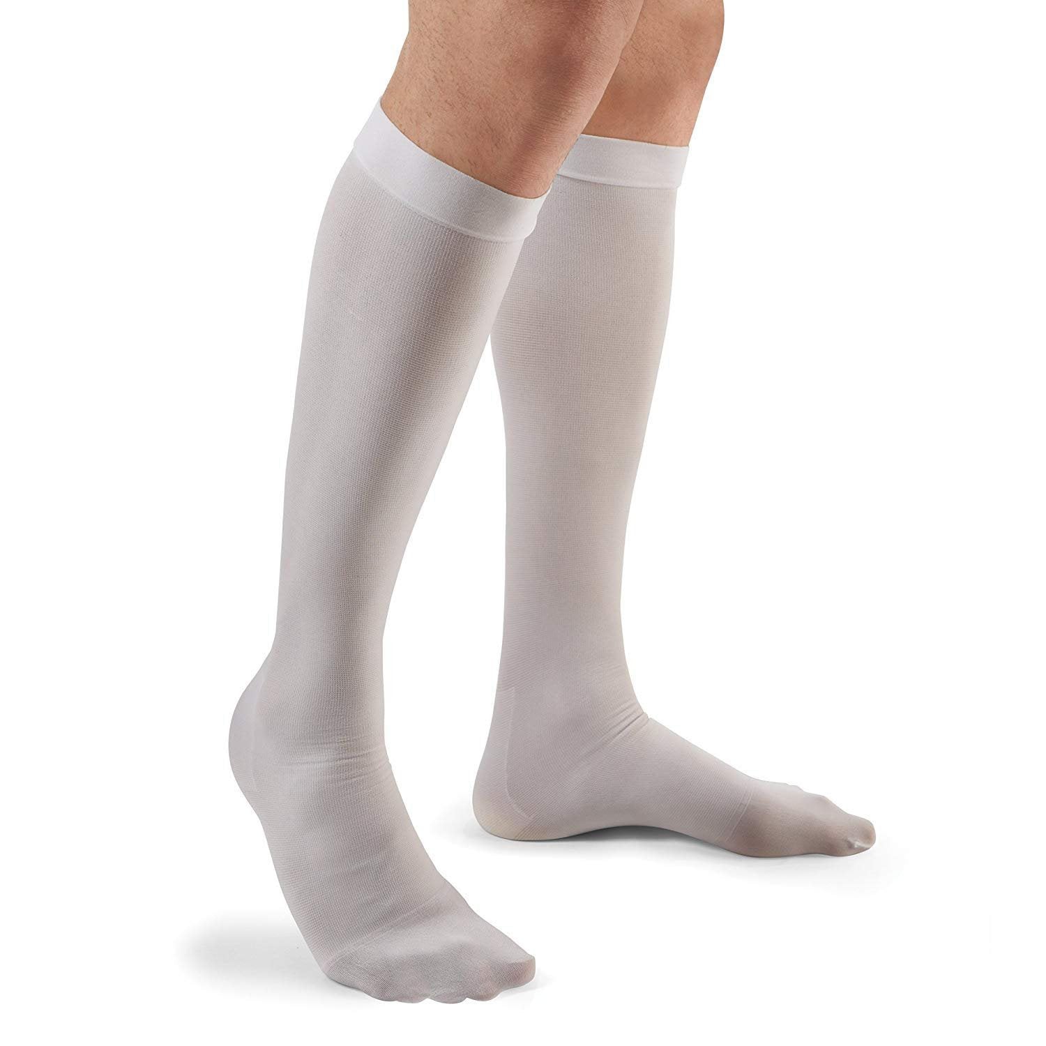 3M Futuro™ Anti-Embolism Stockings, Knee-High, Closed-Toe, Medium/Regular, White (6 Units)