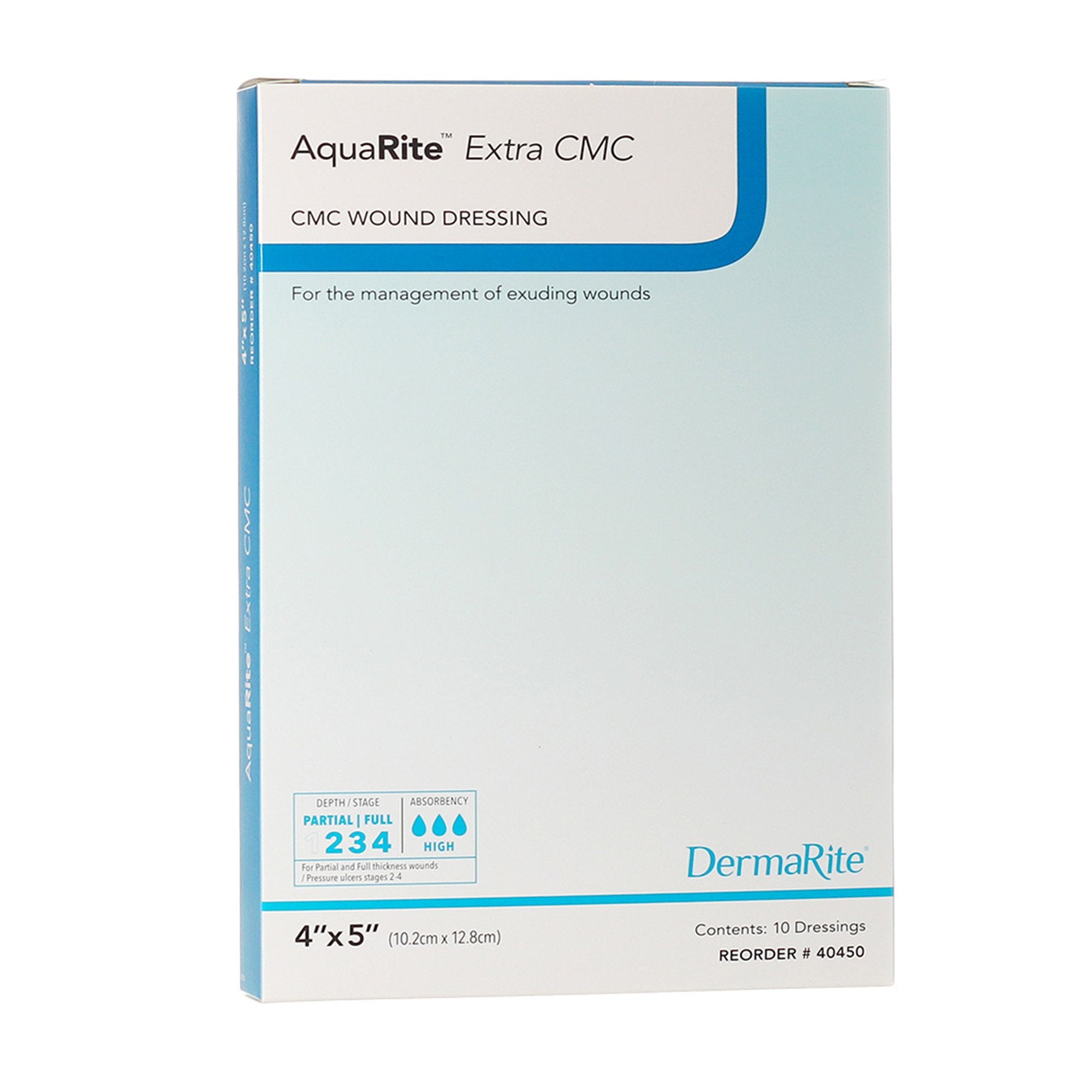 AquaRite Extra CMC™ Wound Dressing, 4 x 5 Inch (10 Units)