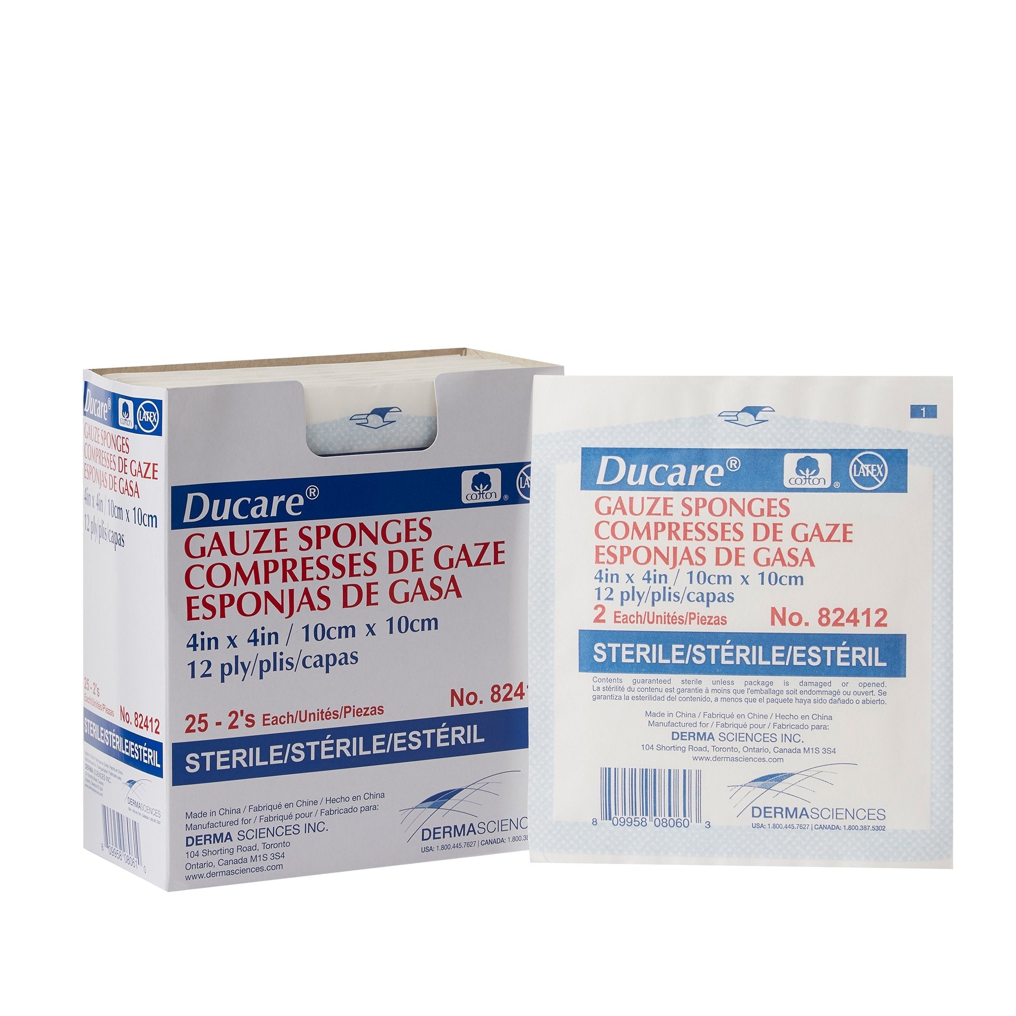 Ducare Sterile Gauze Sponge, 4 x 4 Inch (1 Unit)