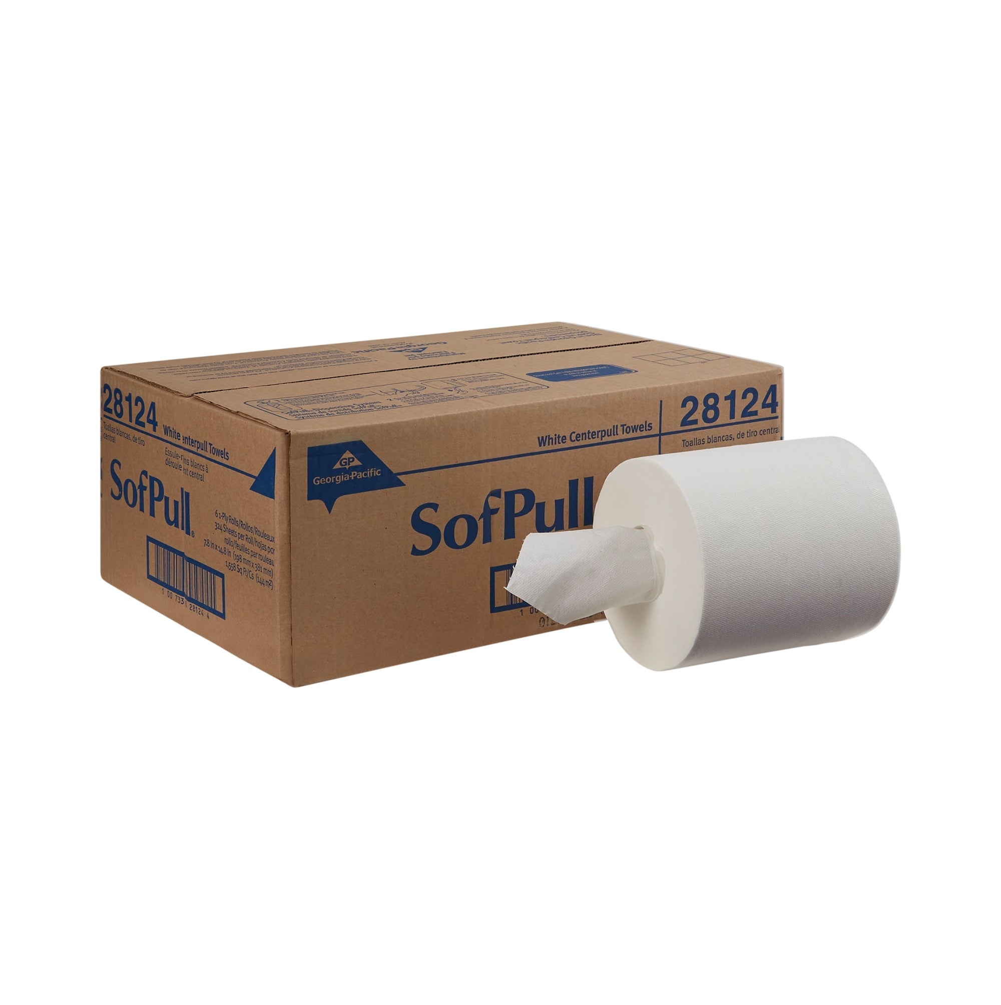 SofPull® White Paper Towel, 3,300 Feet, 6 Rolls per Case (1 Unit)