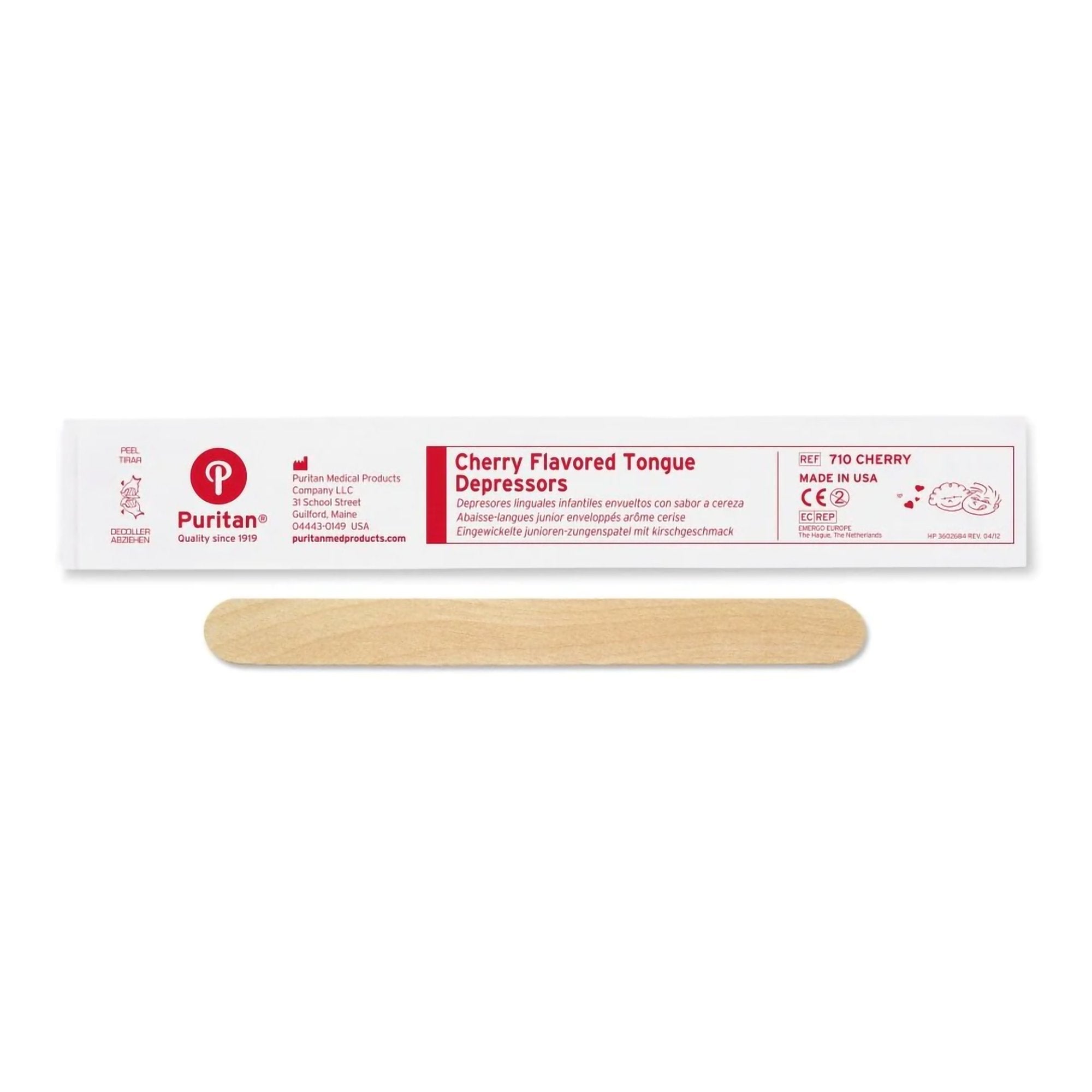 Puritan® Cherry Flavored Tongue Depressor (50 Units)