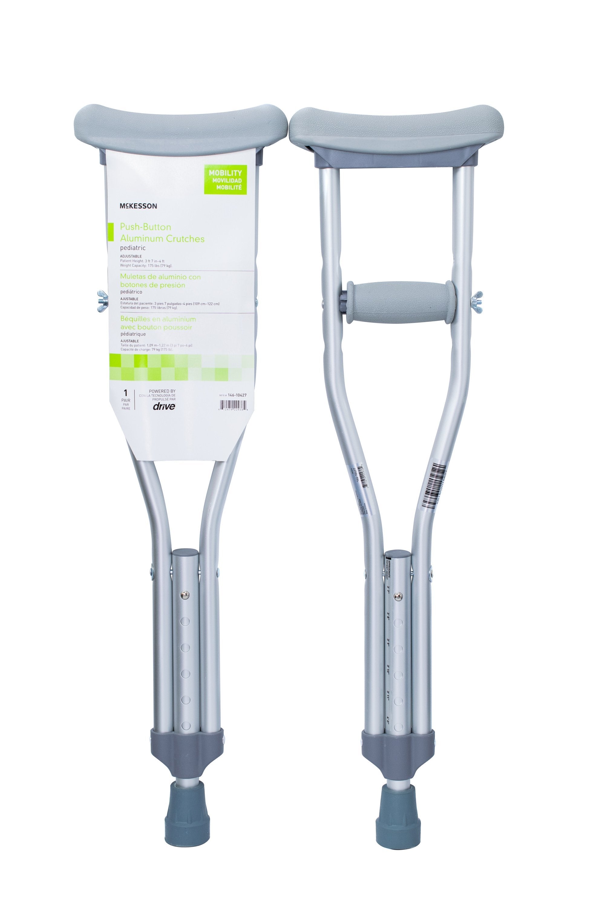McKesson Underarm Crutches for Children 3'7" to 4' in Height (1 Unit)