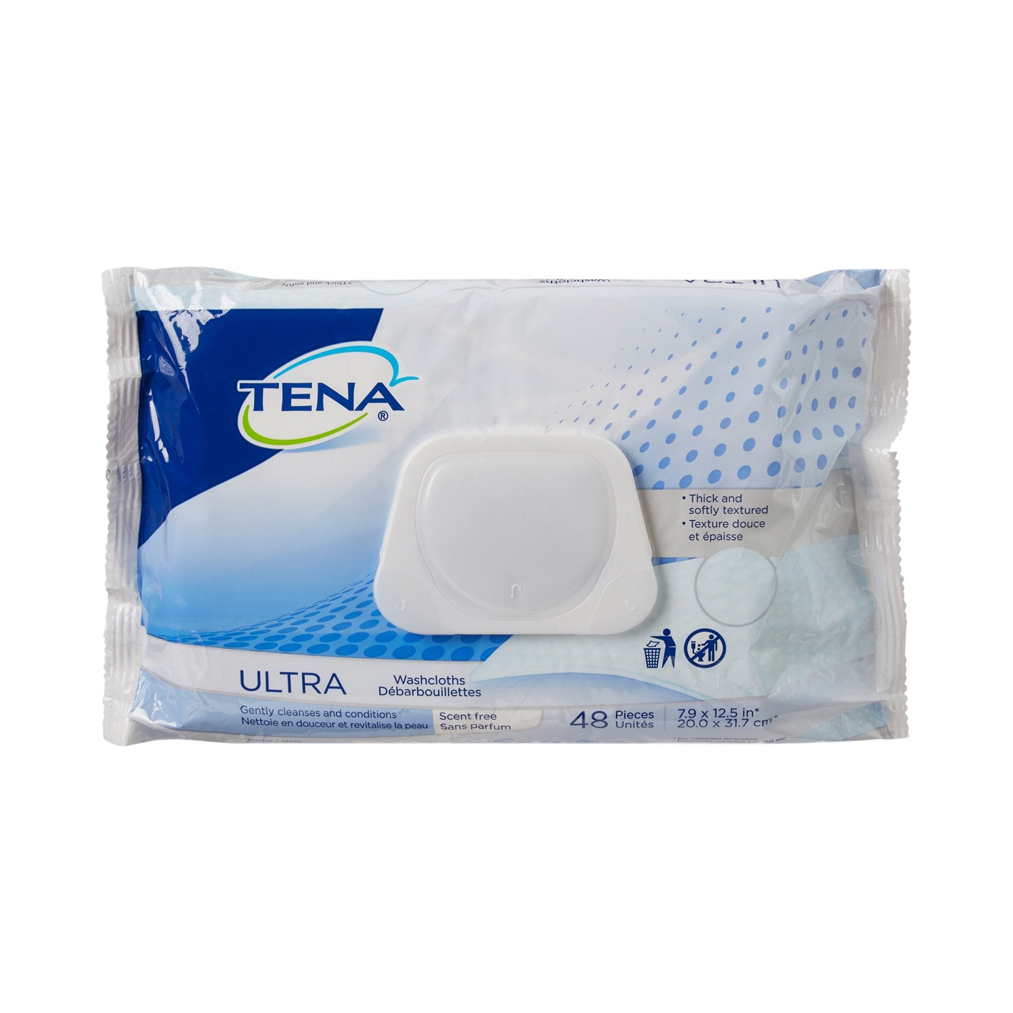 Tena Ultra Unscented Washcloths (48 Units)