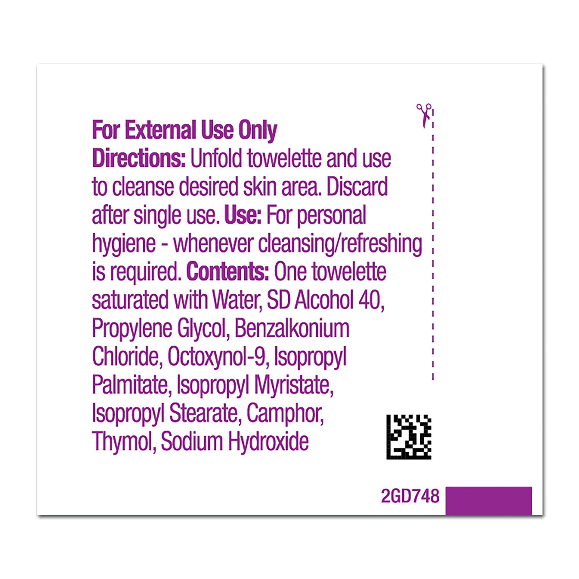 Hygea® Scented Obstetrical Towelette, Individual Pack (1000 Units)