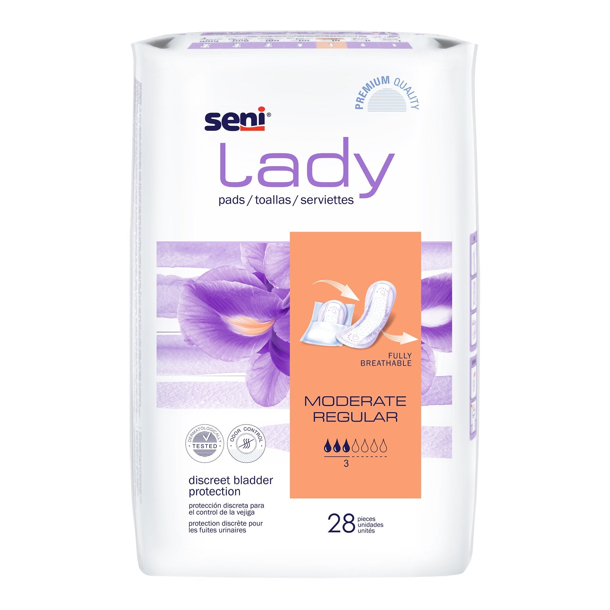 Seni® Lady Moderate Pads, Regular (28 Units)