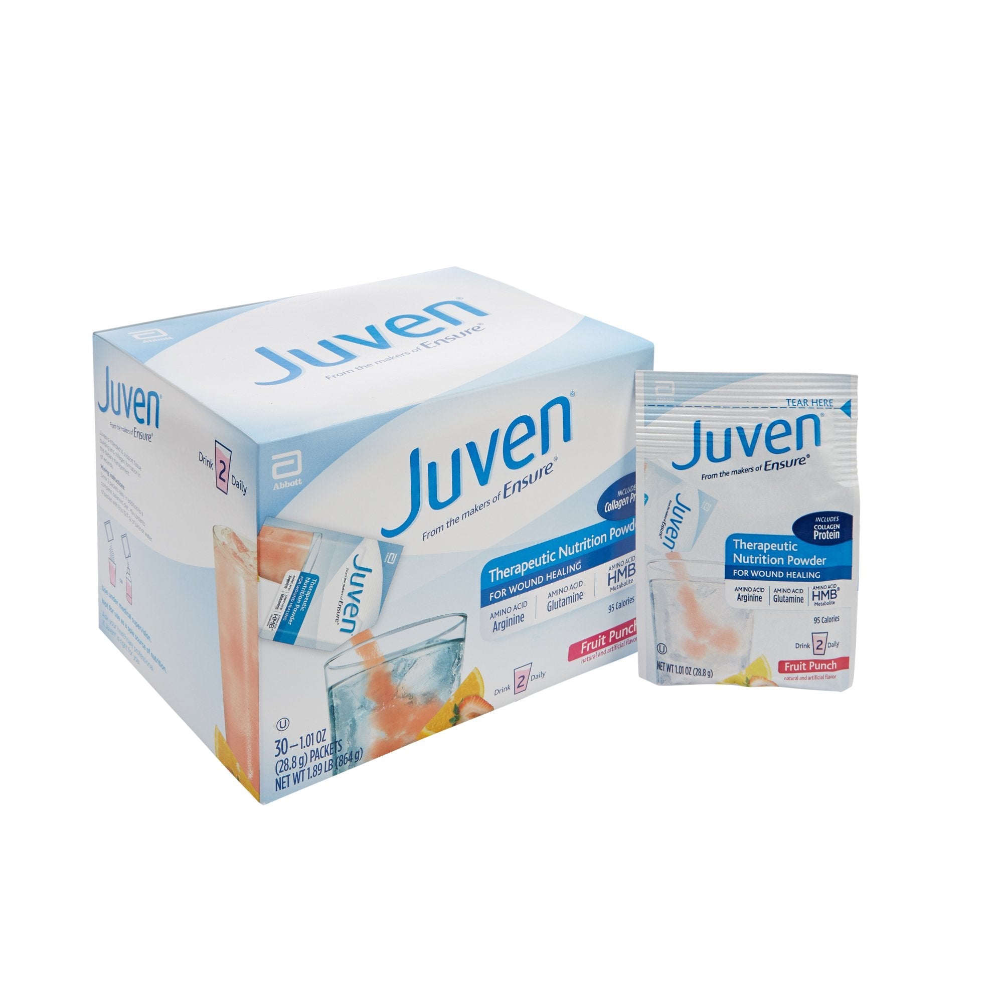 Juven® Fruit Punch Therapeutic Nutrition Powder for Wound Healing (30 Units)