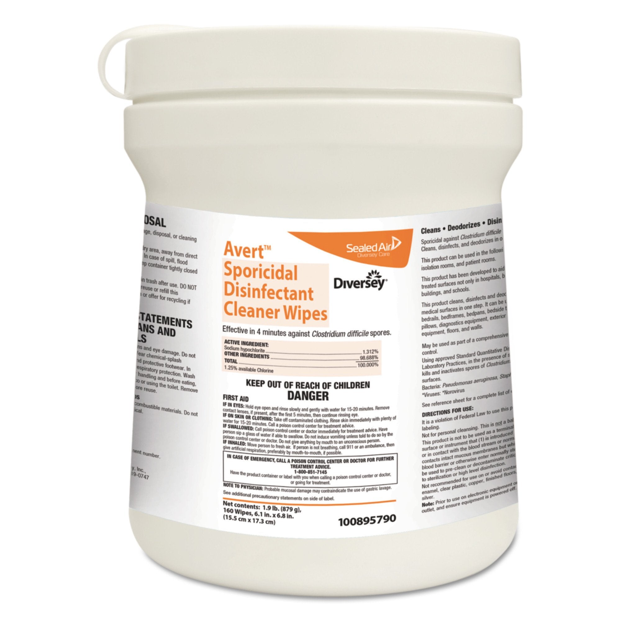 Avert® Surface Disinfectant Cleaner Wipes (160 Units)