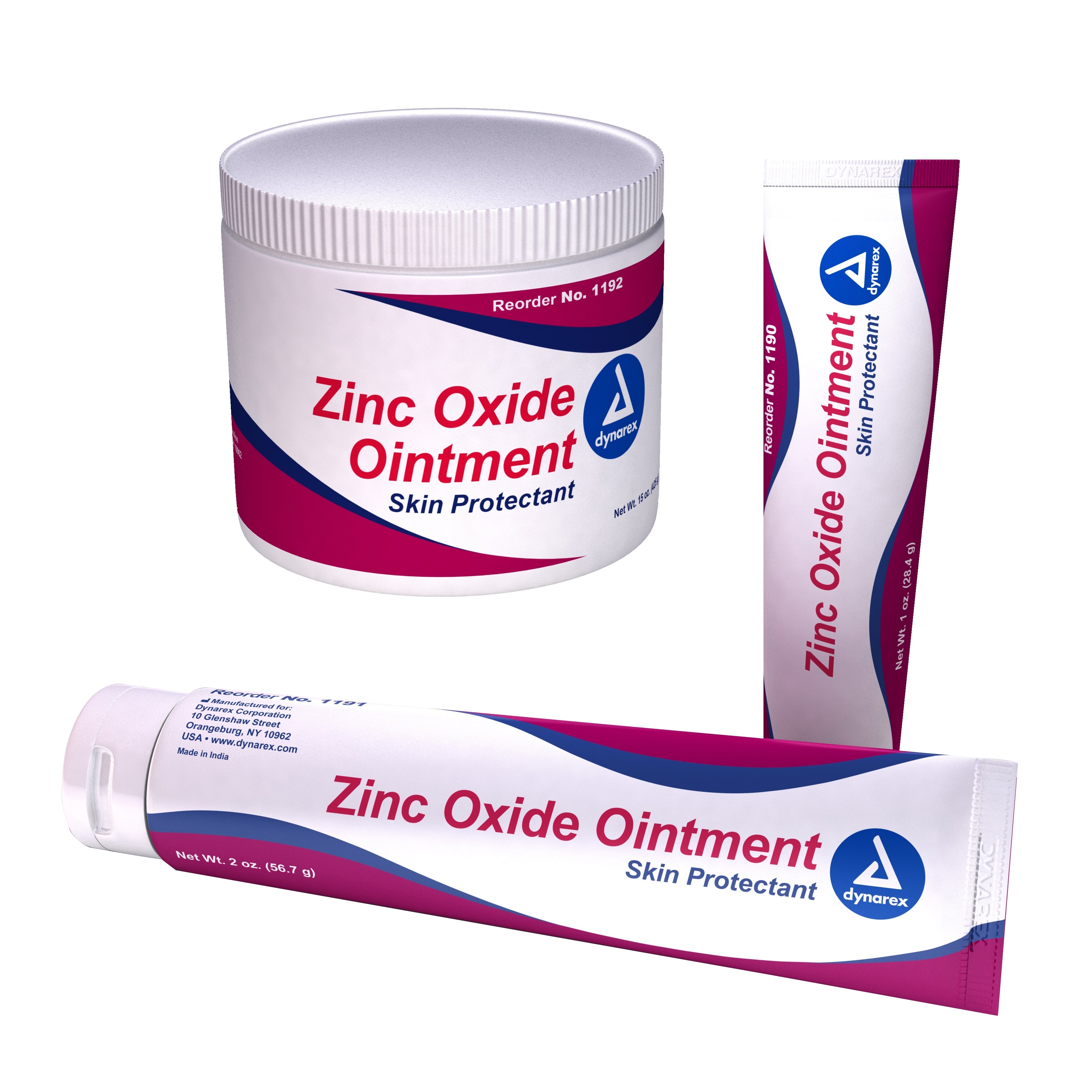 Dynarex Zinc Oxide Ointment 15 oz - Skin Protectant for Minor Irritations