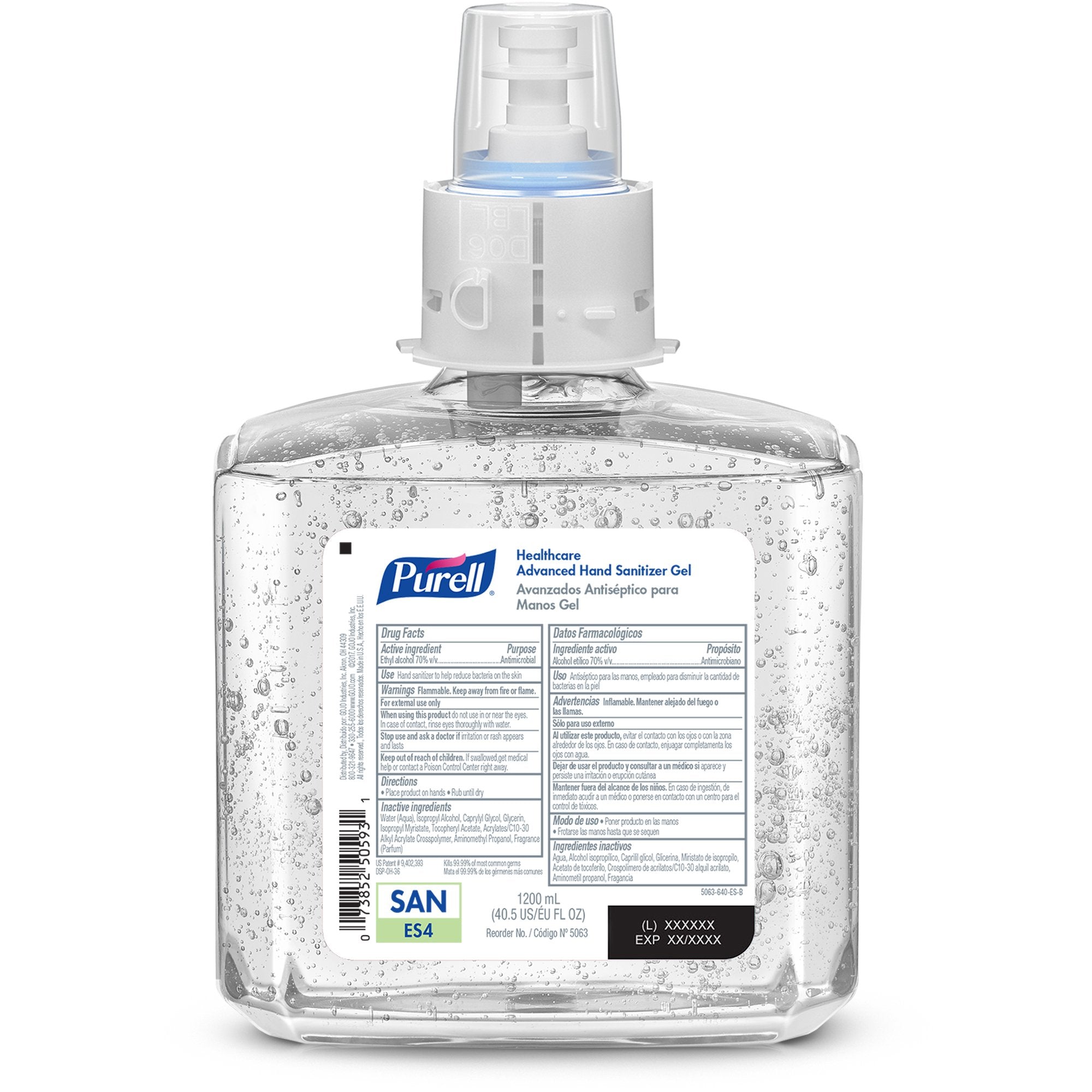 Purell® Healthcare Advanced Hand Sanitizer Gel Refill, 1200 mL (2 Units)