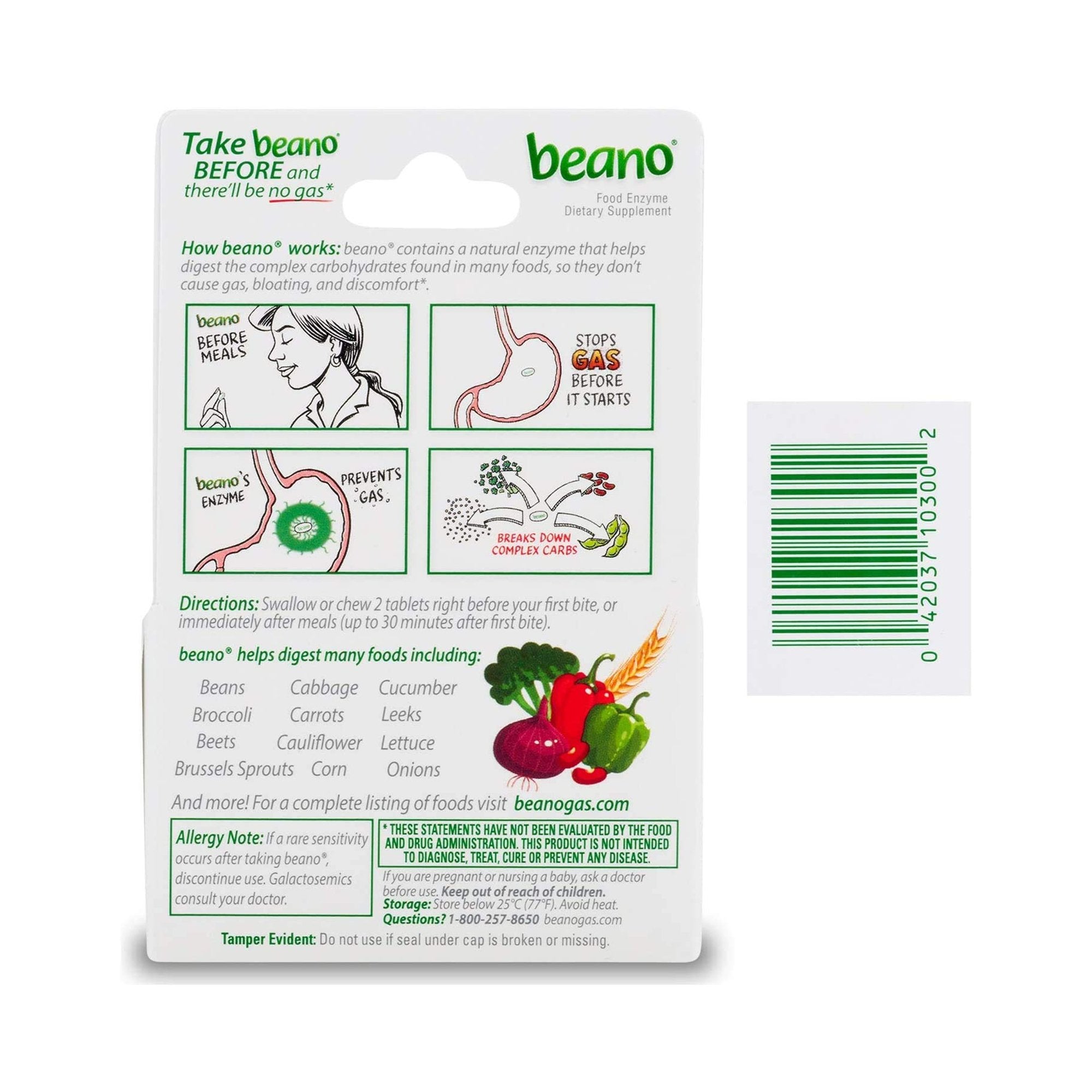 Beano® Extra Strength Food Enzyme Tablets (1 Unit)