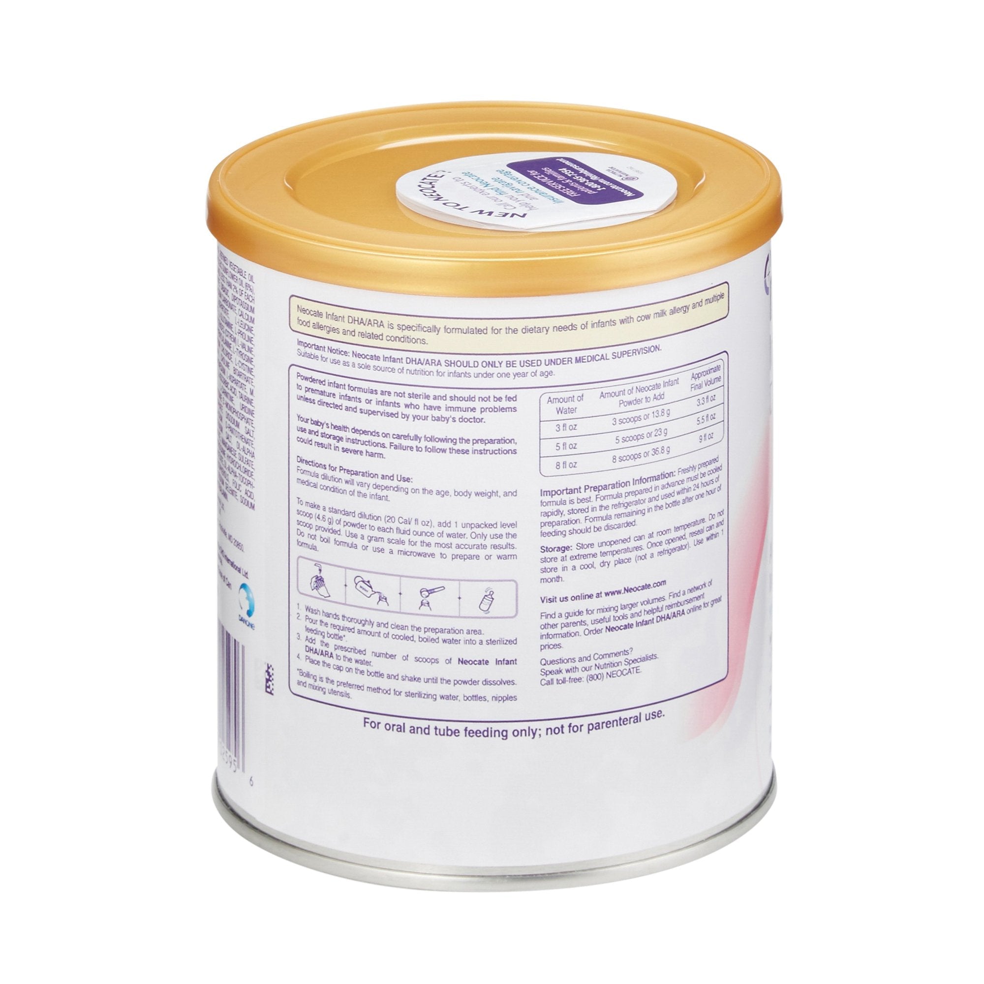 Neocate® DHA & ARA Infant Formula, 14.1-ounce can (1 Unit)