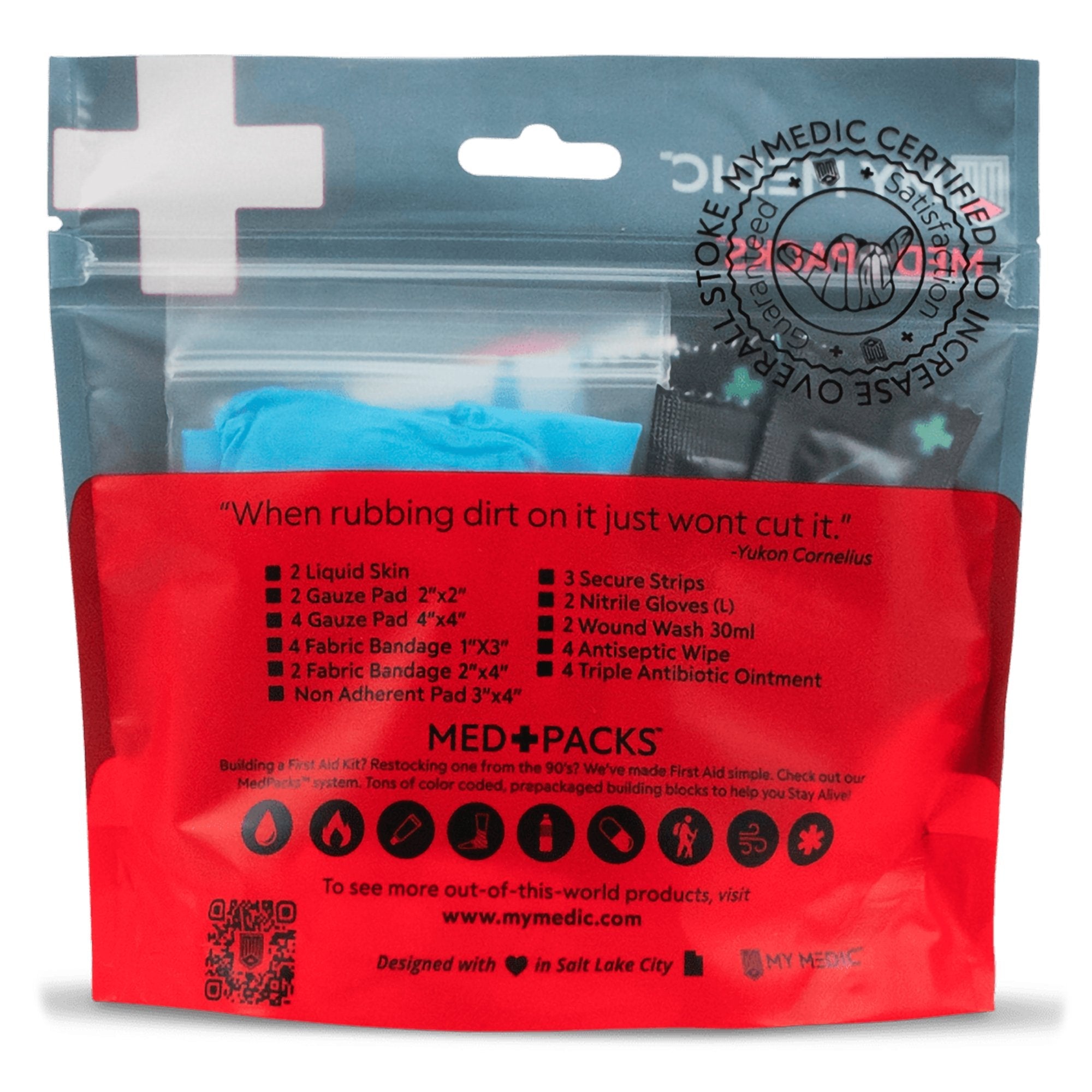 My Medic Med Packs First Aid Kit for Cuts, Scrapes – Emergency Supplies in Portable Pouch (1 Unit)