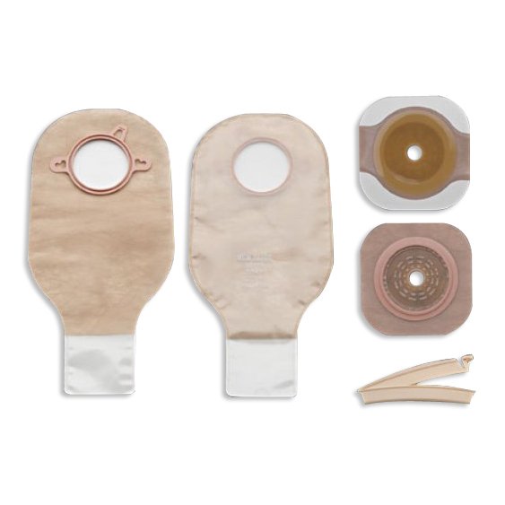 New Image™ Two-Piece Drainable Clear Ileostomy /Colostomy Kit, 12 Inch Length, 2¼ Inch Flange (5 Units)