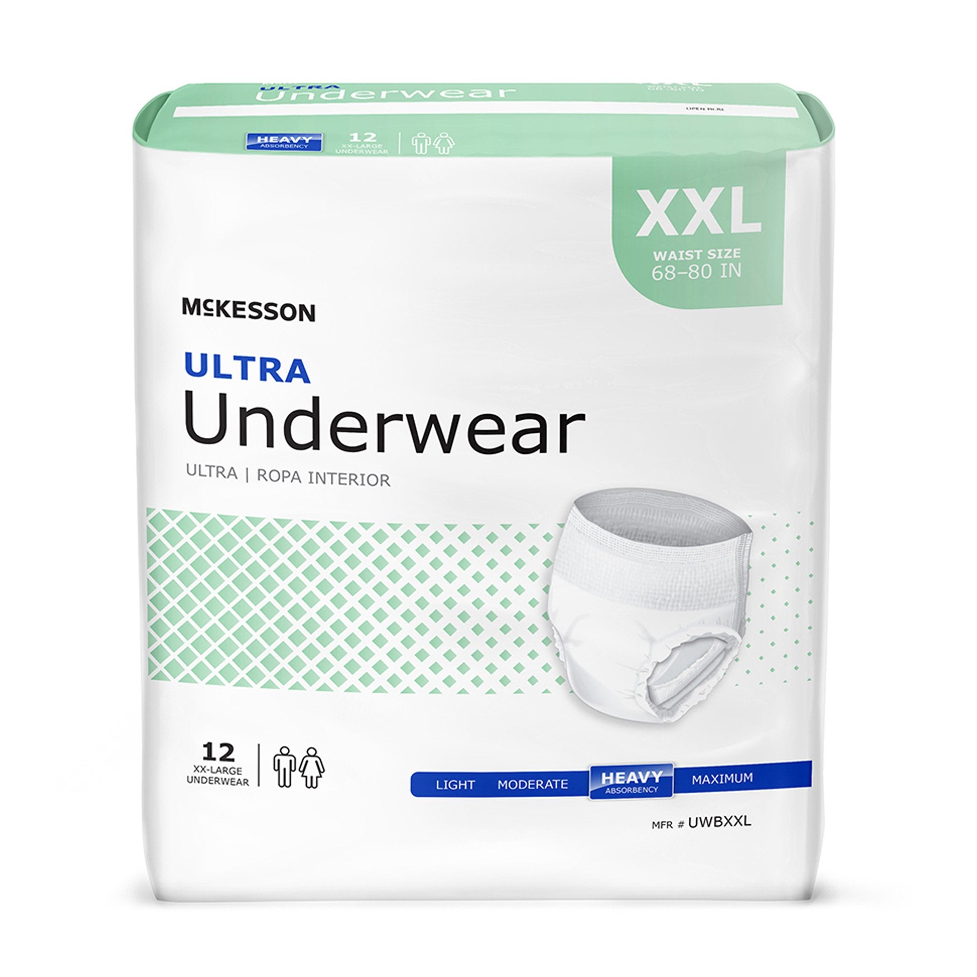 McKesson Ultra 2XL Heavy Absorbent Underwear, Discreet Comfort