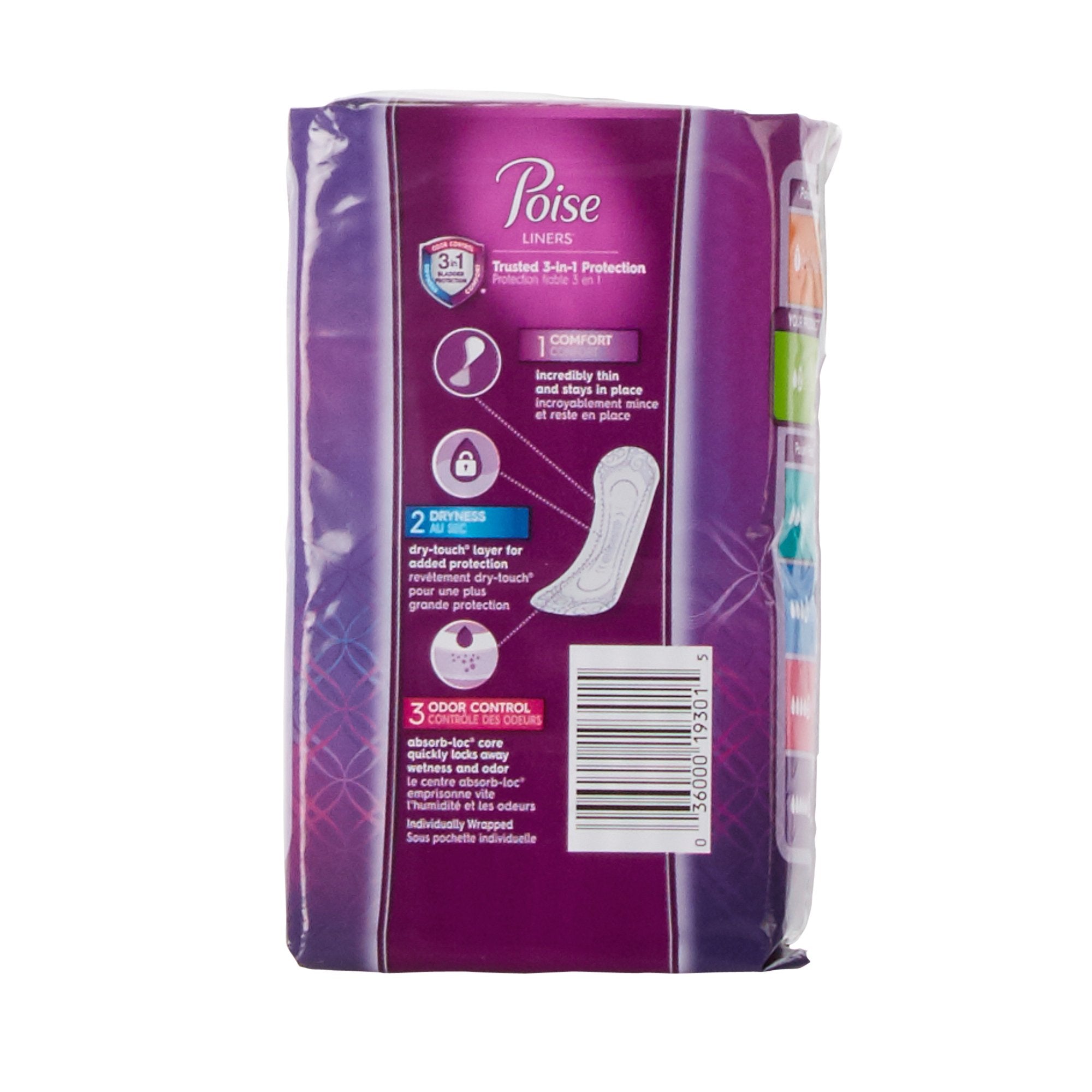 Poise Bladder Control Pads, Light Absorbency, Regular Length, 7.5", Adult, Female, Disposable (26 Units)