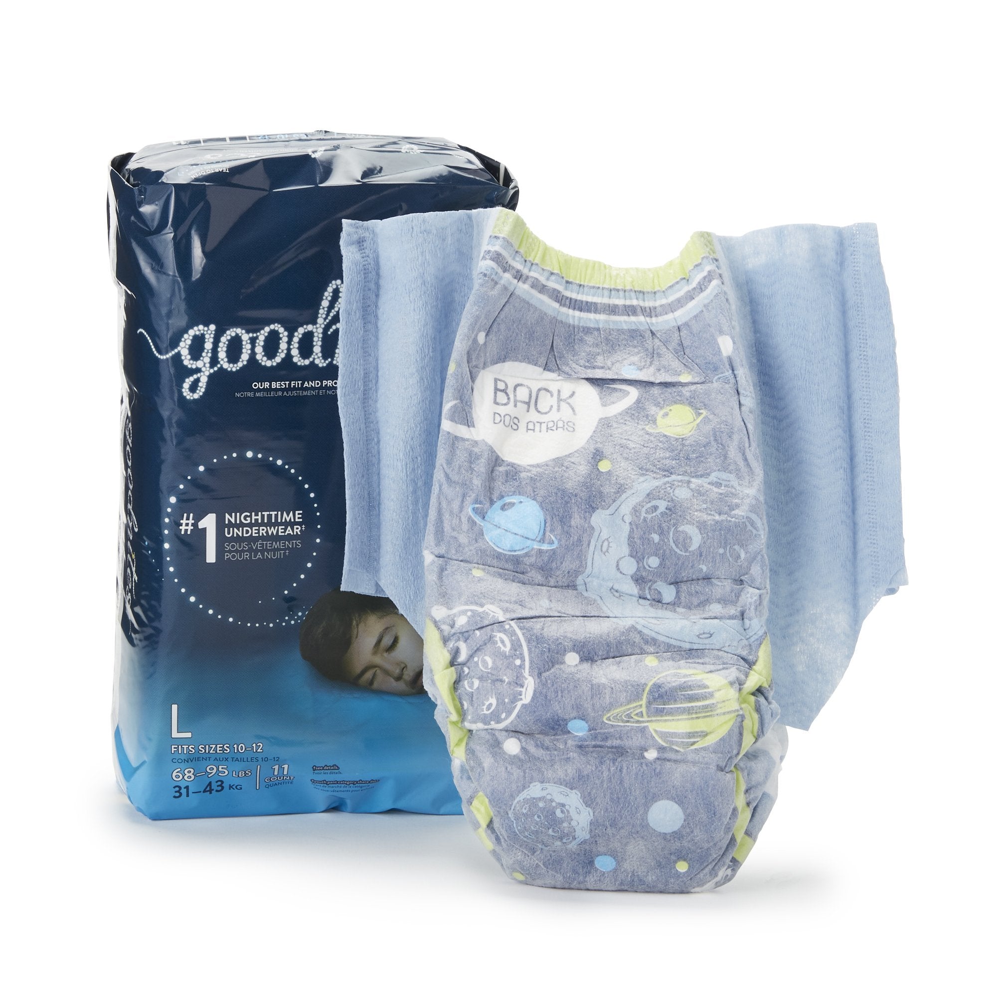 GoodNites® Absorbent Underwear, Large (44 Units)