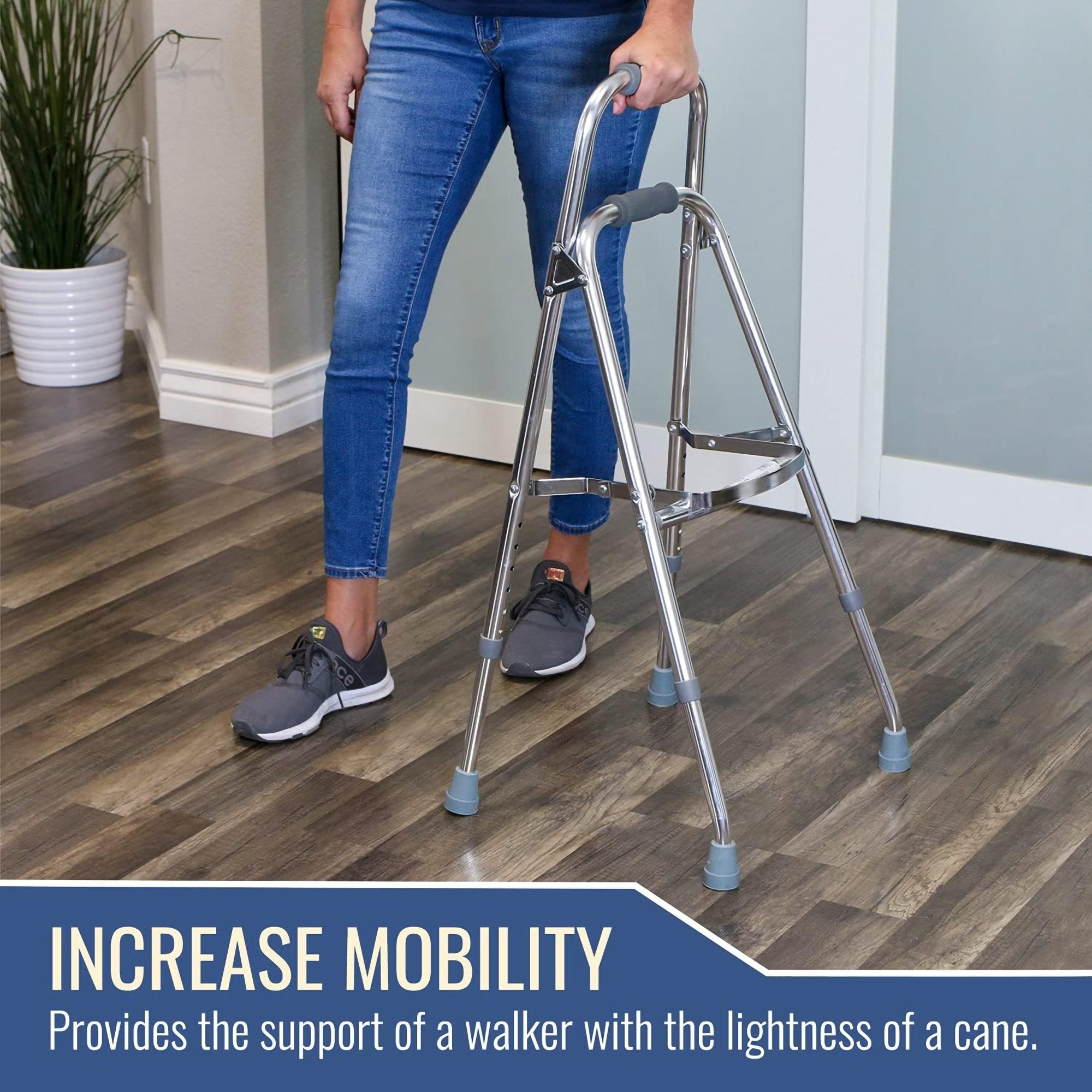 DMI® Folding Walker, Silver (1 Unit)