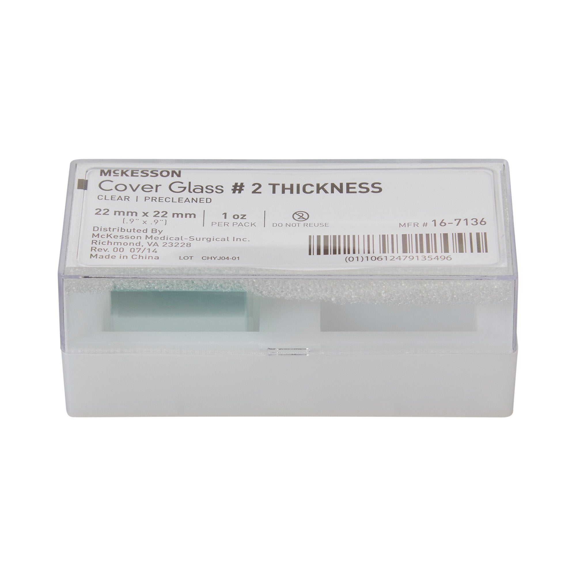 McKesson No. 2 Thickness Cover Glass, 22 x 22 mm (10 Units)