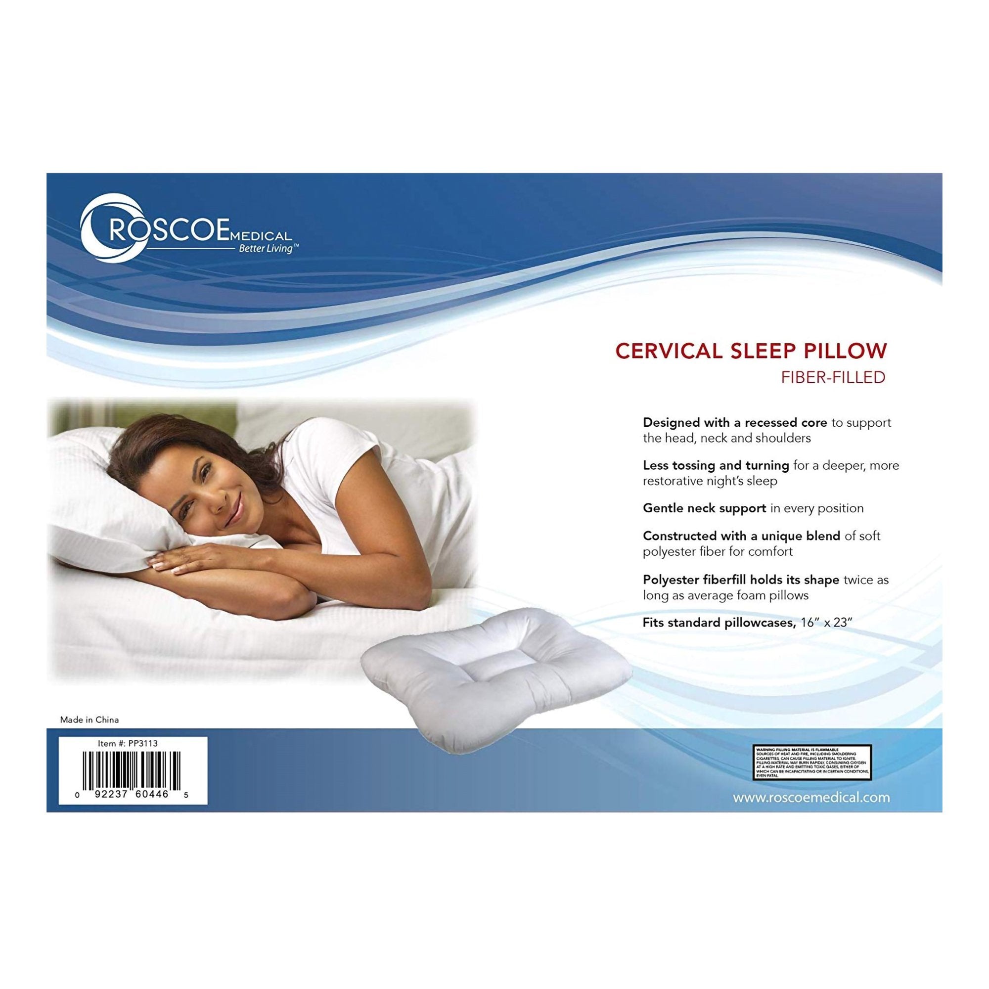 Roscoe Medical Cervical Indentation Pillow (1 Unit)