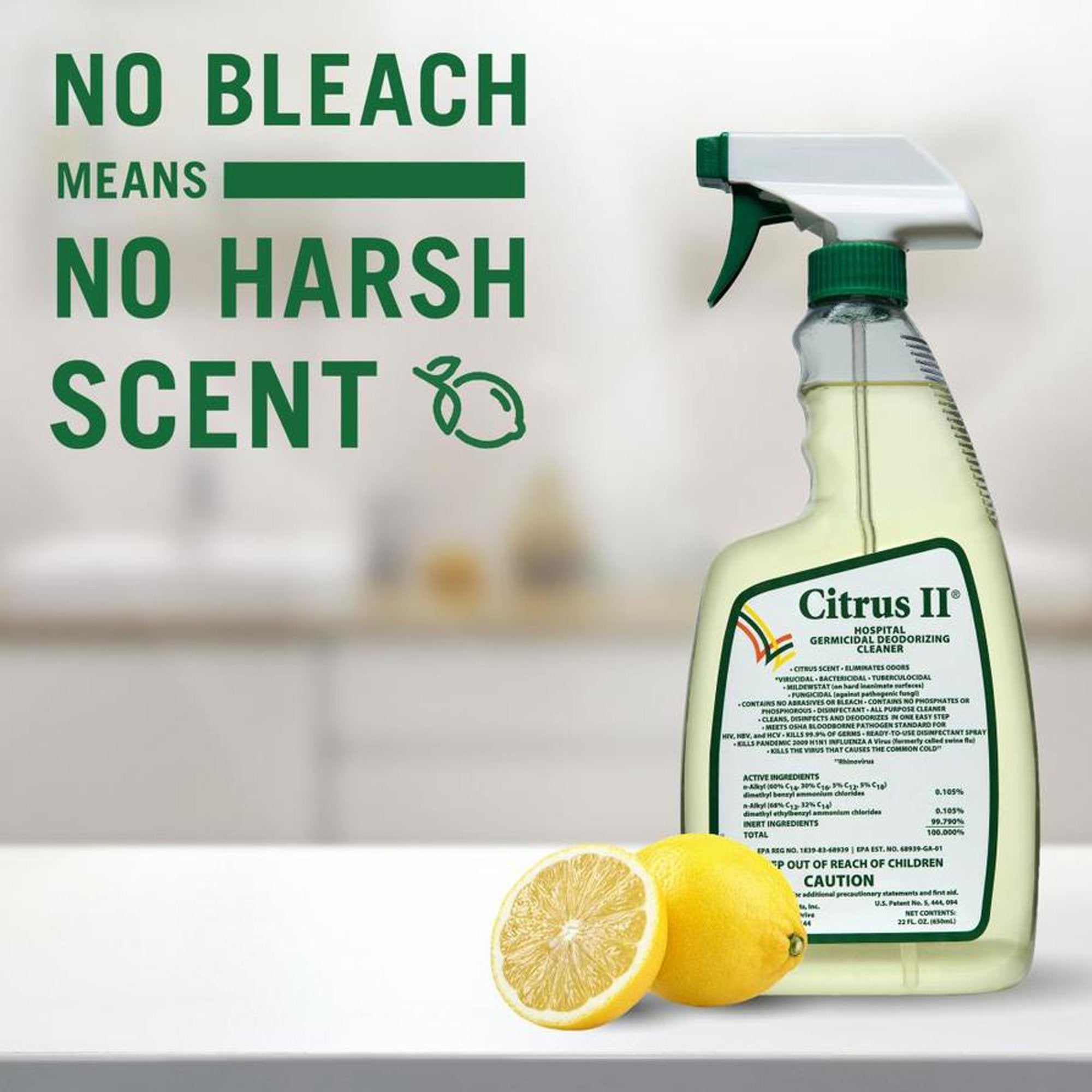 Citrus II® Surface Disinfectant Cleaner, 22 oz Spray Bottle (12 Units)