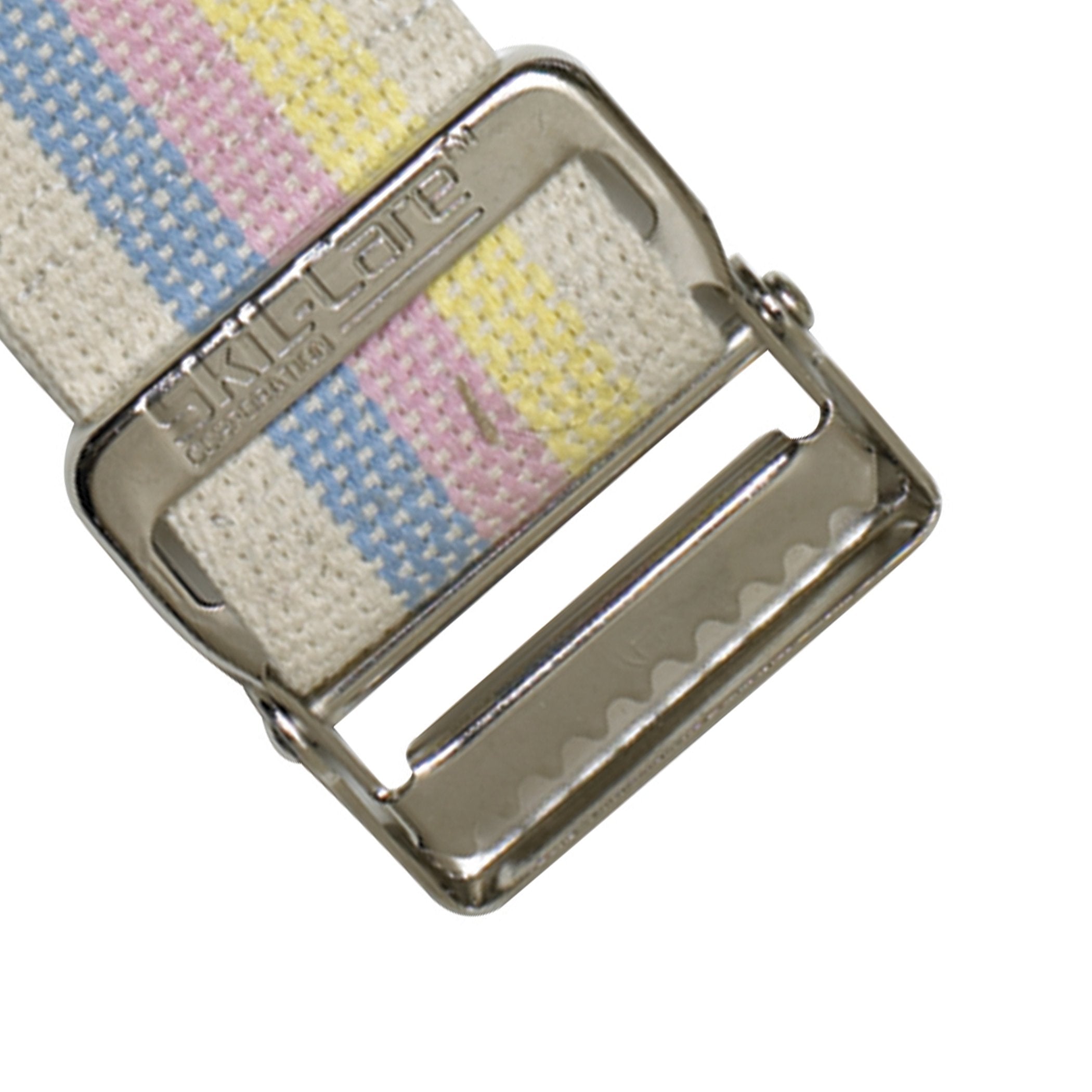 SkiL-Care™ Heavy-Duty Gait Belt with Metal Buckle, Pastel Stripes, 72 Inch (1 Unit)