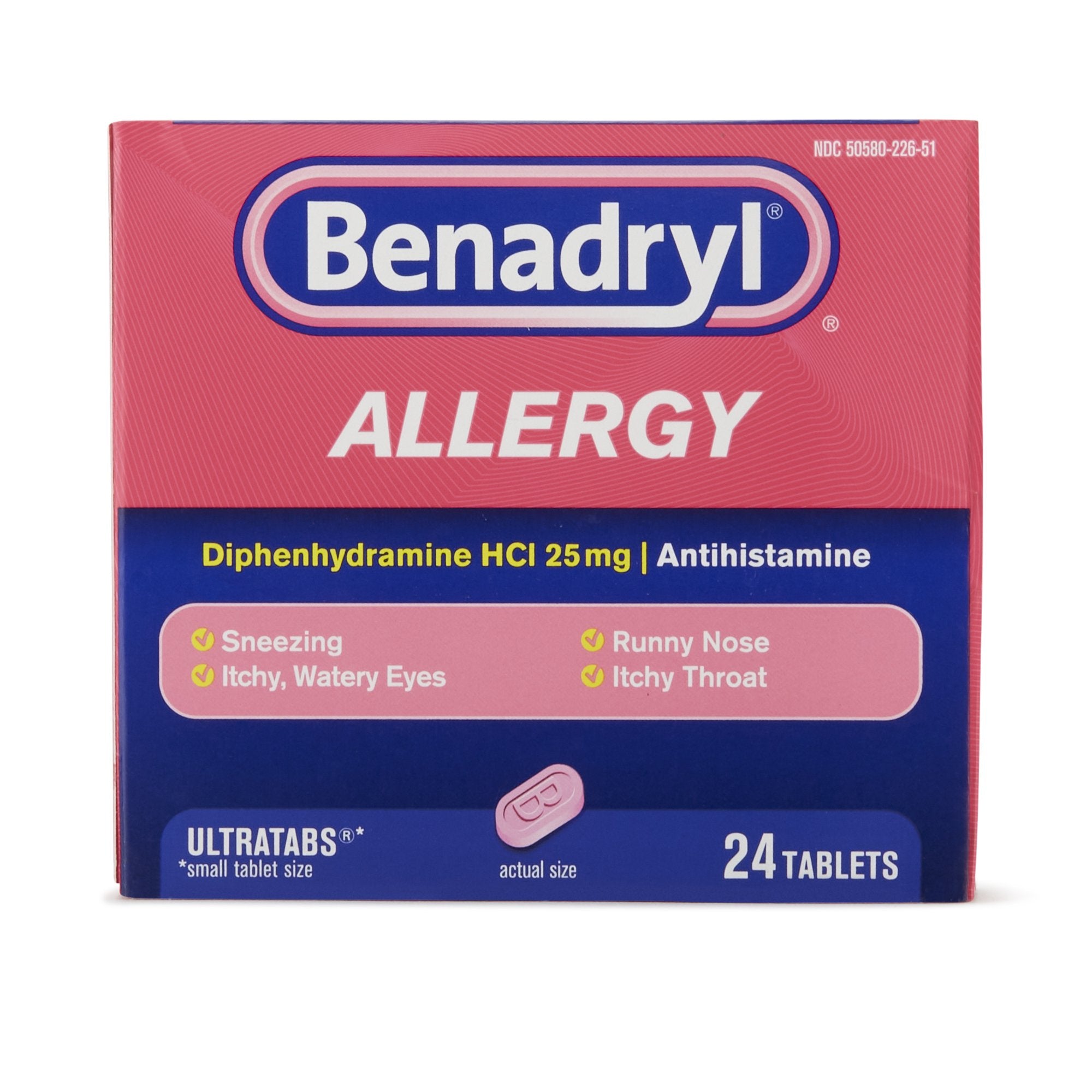 Benadryl® Diphenhydramine Allergy Relief (24 Units)